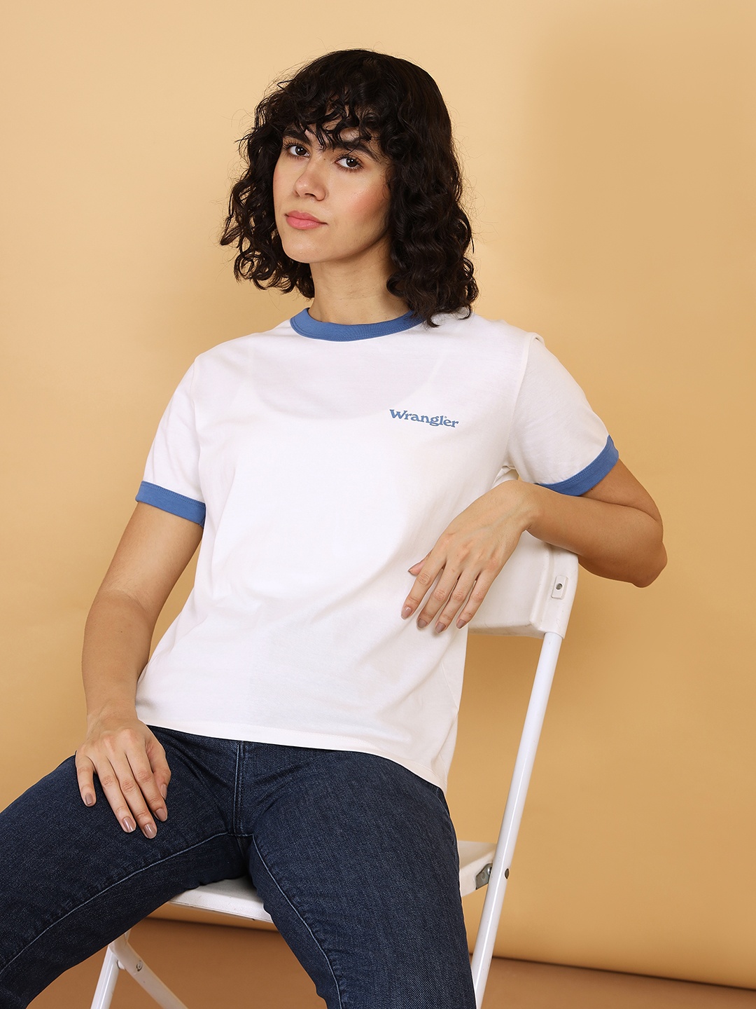 

Wrangler Typography Printed Relaxed Cotton T-shirt, White