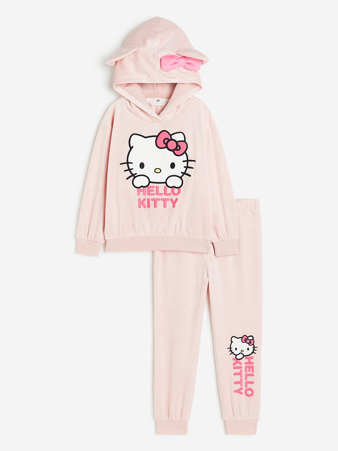 

H&M Girls 2-Piece Velour Set, Pink