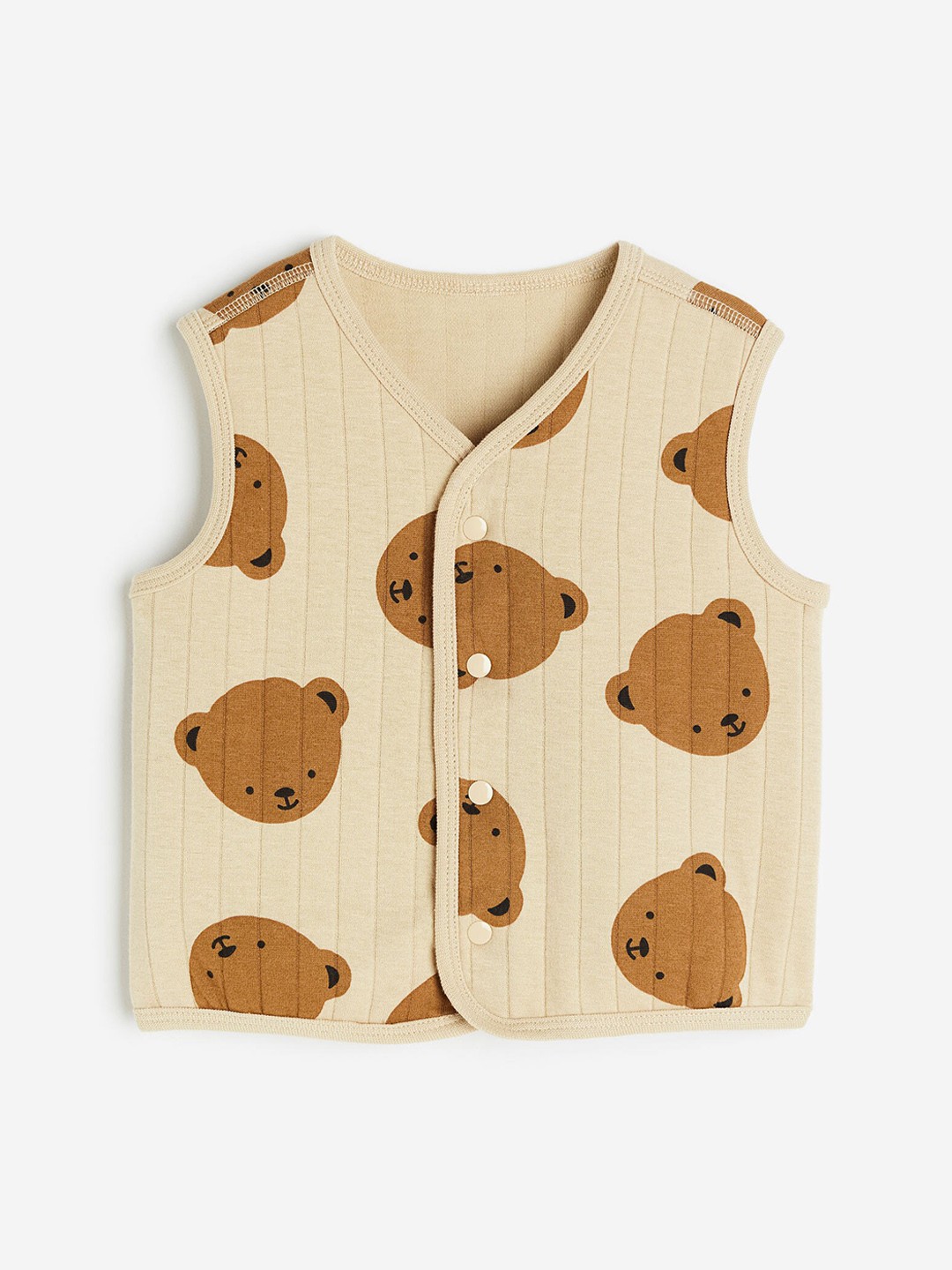 

H&M Infant Boys Quilted Jersey Gilet, Beige