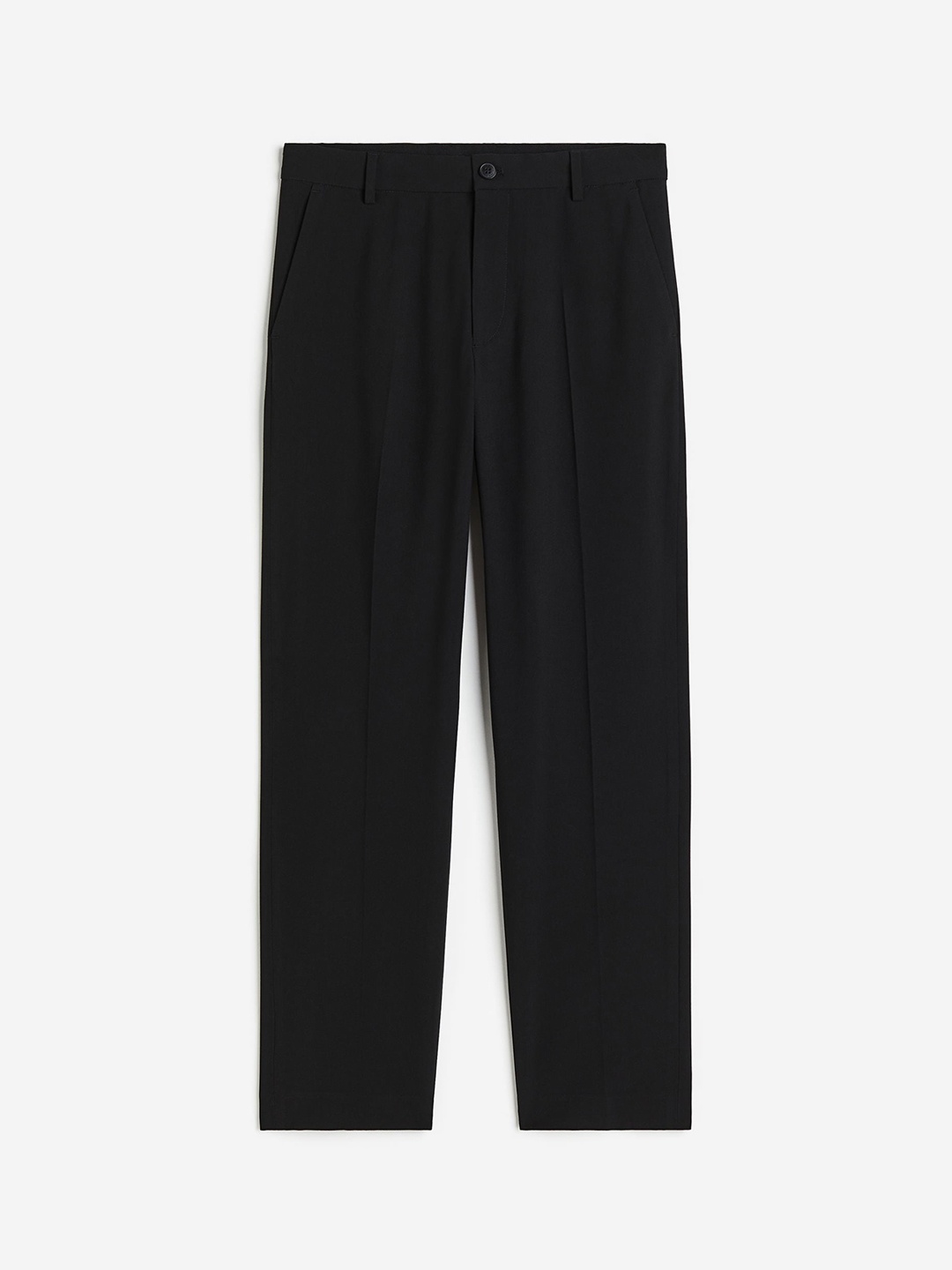 

H&M Tailored Twill Trousers, Black