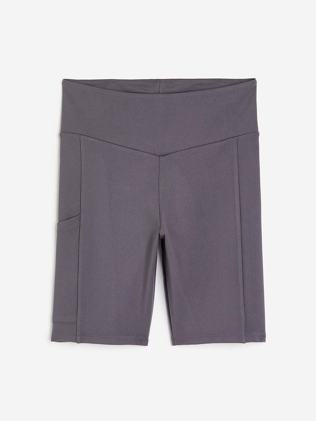 

H&M Pocket-Detail Cycling Shorts, Grey