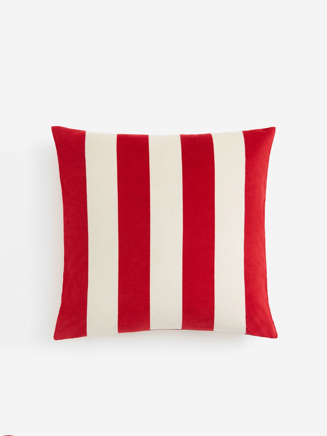 

H&M Red & White Striped Velvet Cushion Cover