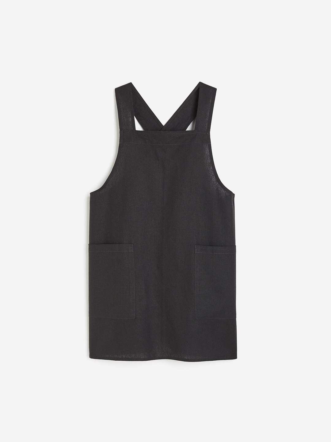

H&M Linen-Blend Apron, Grey