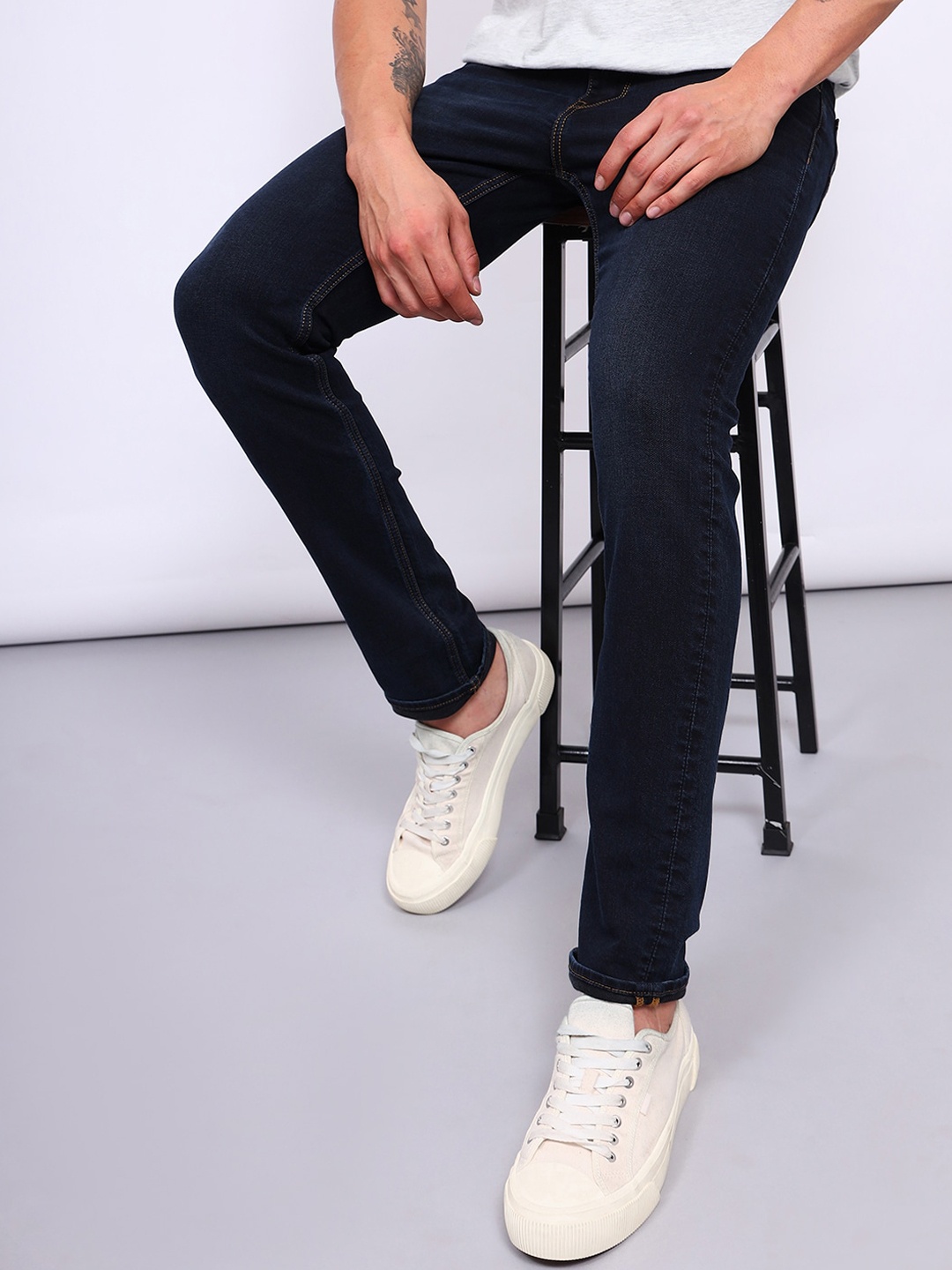 

Lee Men Slim Fit Clean Look Stretchable Jeans, Blue