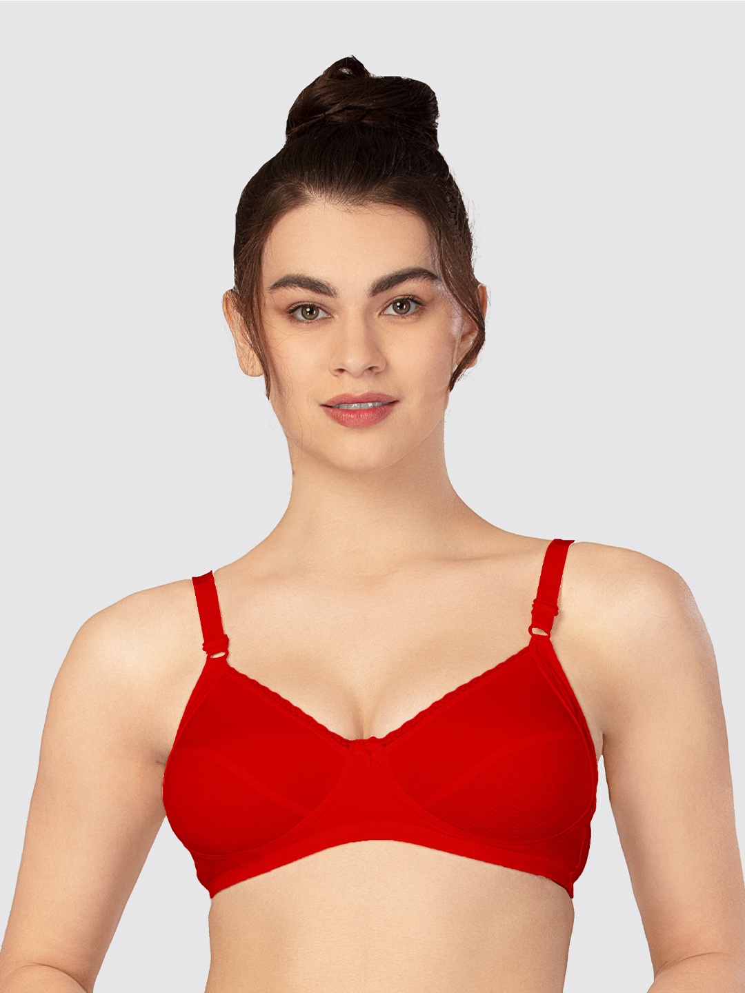 

Lovable Full Coverage Non Padded Cotton Everyday Bra With All Day Comfort, Red