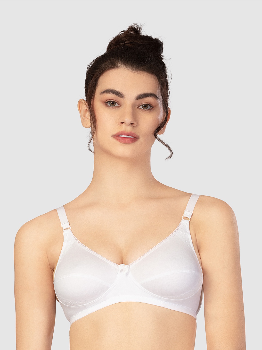 

Lovable Cut & Sew Full Coverage Cotton Everyday Bra With All Day Comfort, White