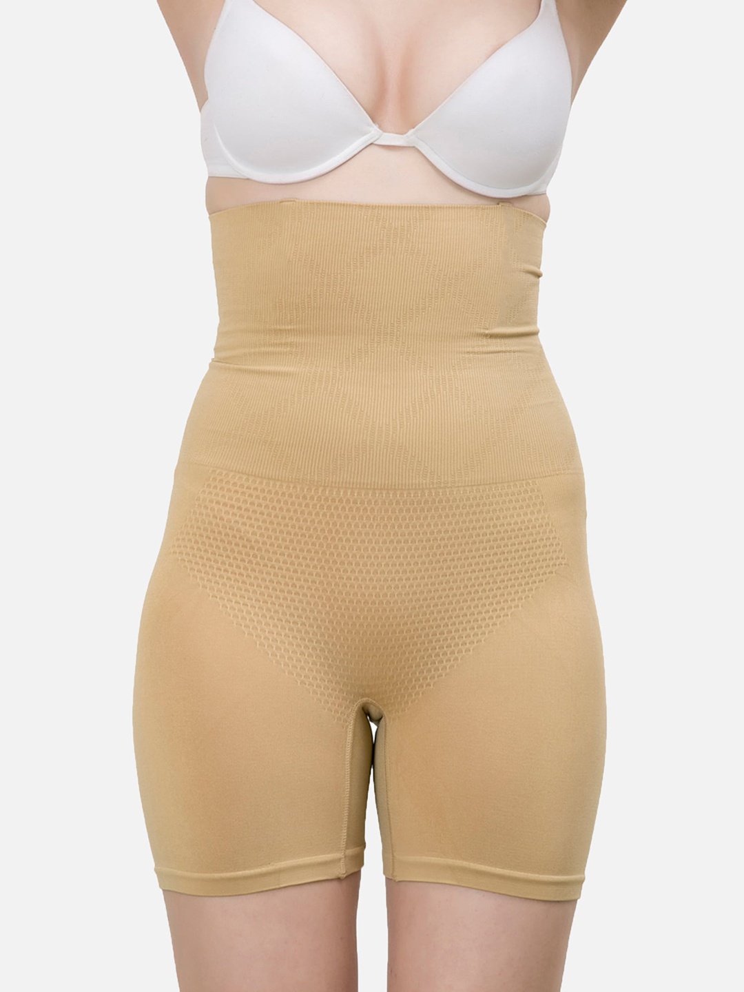 

Flenzy Women High-Waist Tummy & Thigh Shapewear, Beige