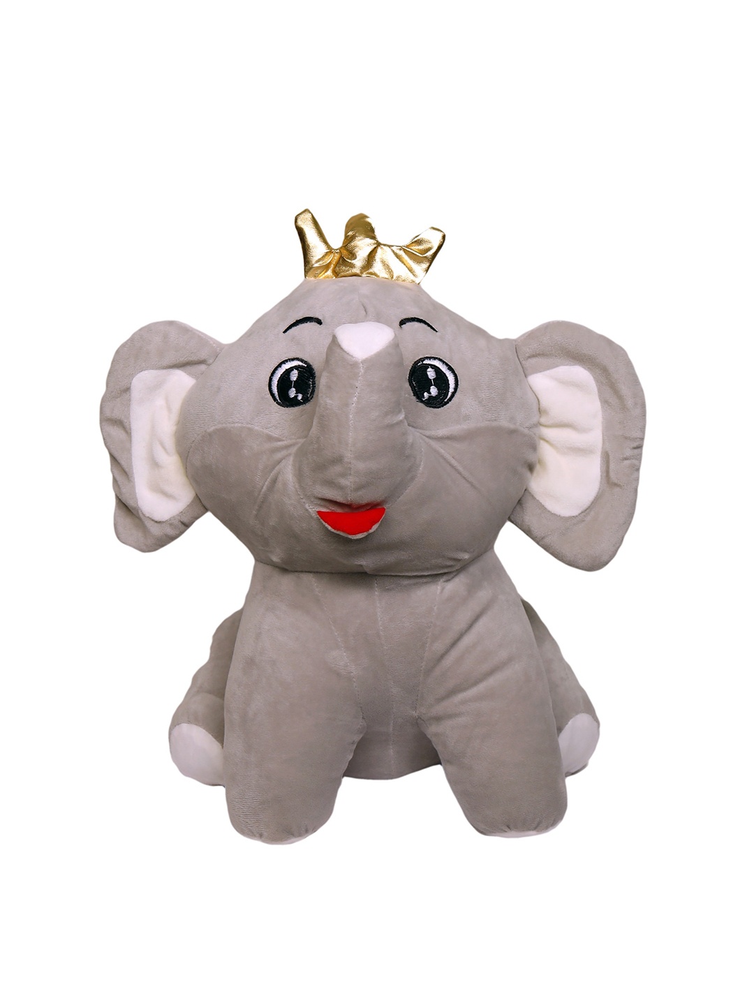 

KIDS WONDERS Elephant With Crown Soft Toy, Grey