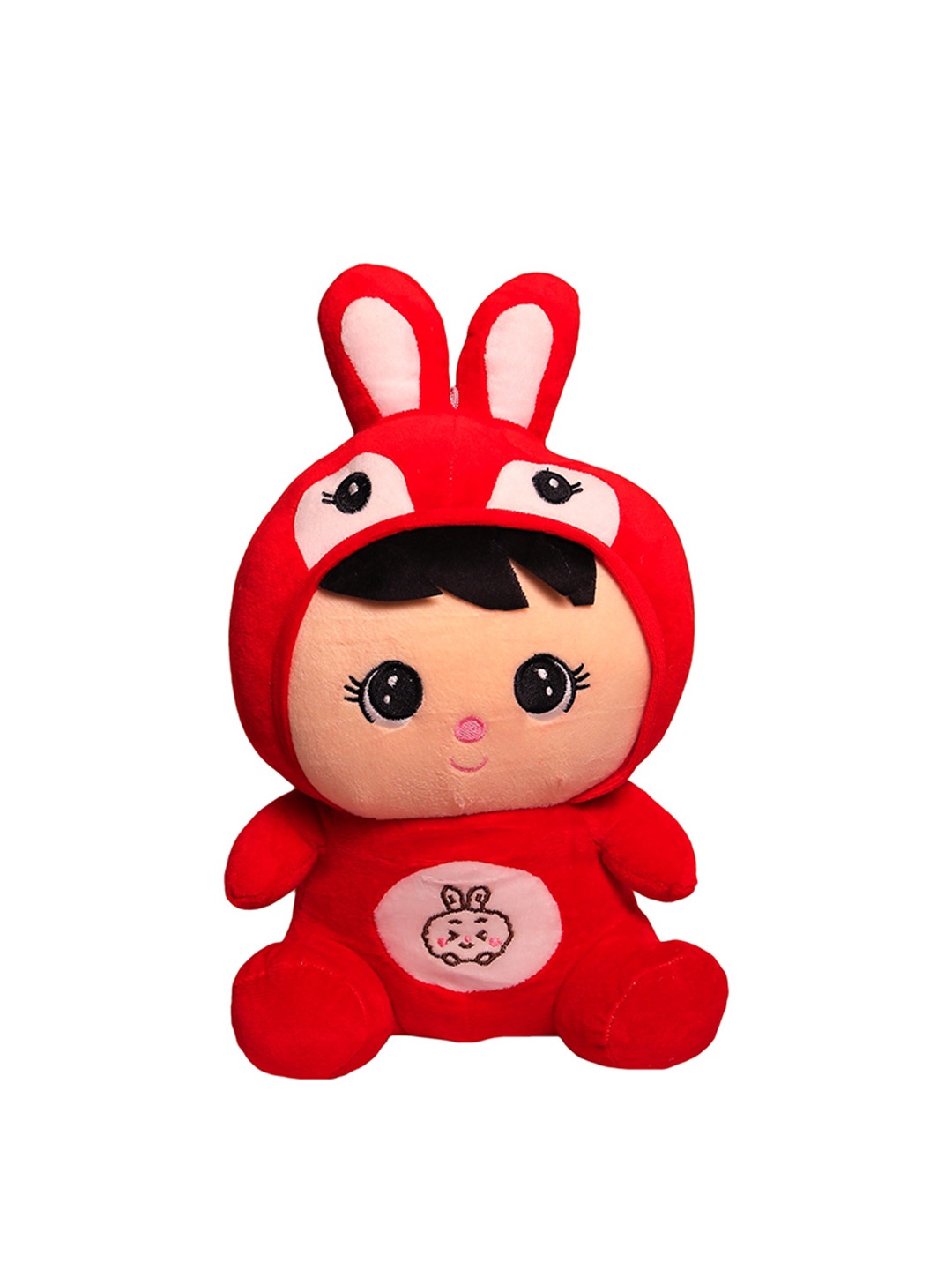

KIDS WONDERS Kids Non-Allergic Velvet Rabbit Doll Soft Toy, Red