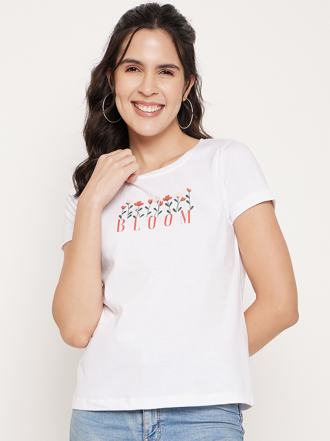 

Mast & Harbour Typography Printed Pure Cotton T-shirt, White