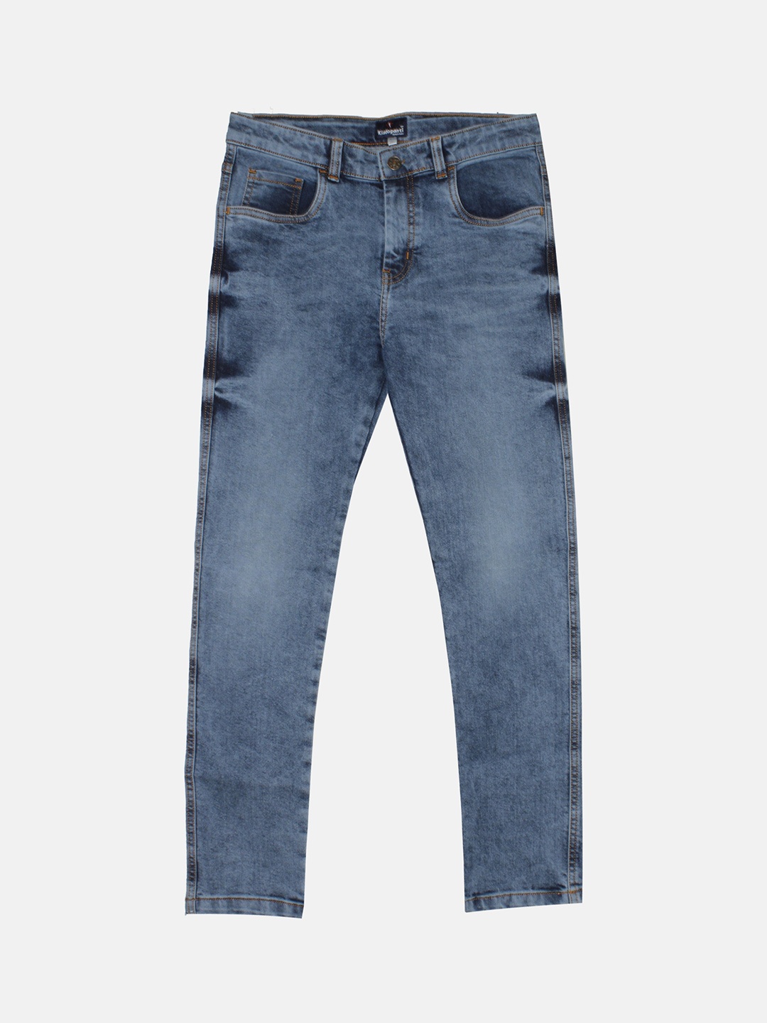 

KiddoPanti Boys Jean Heavy Fade Clean Look Stretchable Jeans, Blue