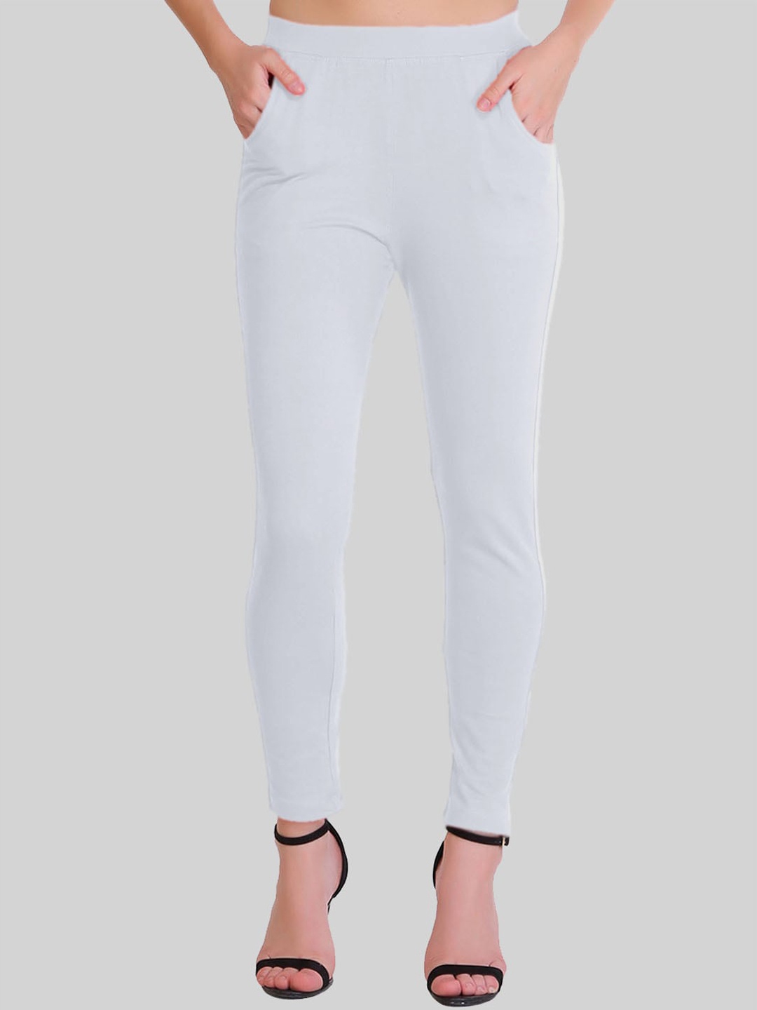 

SAUNDARYA Ankle-Length Leggings, White