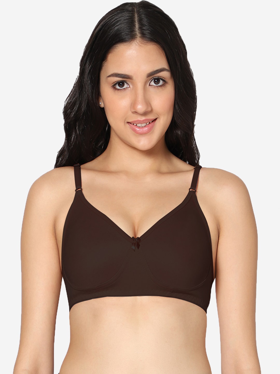 

In Care Seamless Full Coverage Pure Cotton T-shirt Bra With All Day Comfort, Brown
