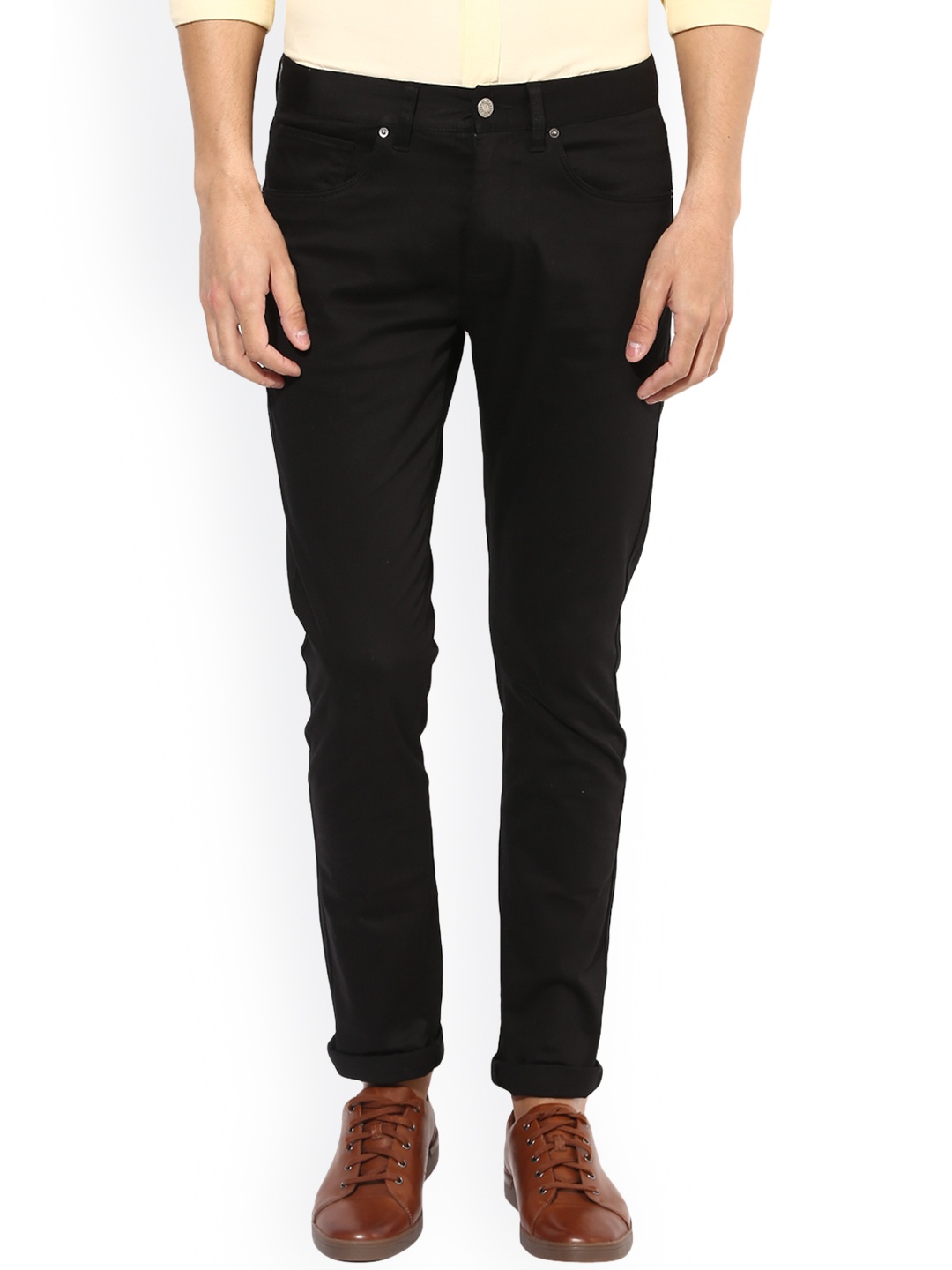 

Red Tape Men Black Comfort Slim Fit Solid Chinos