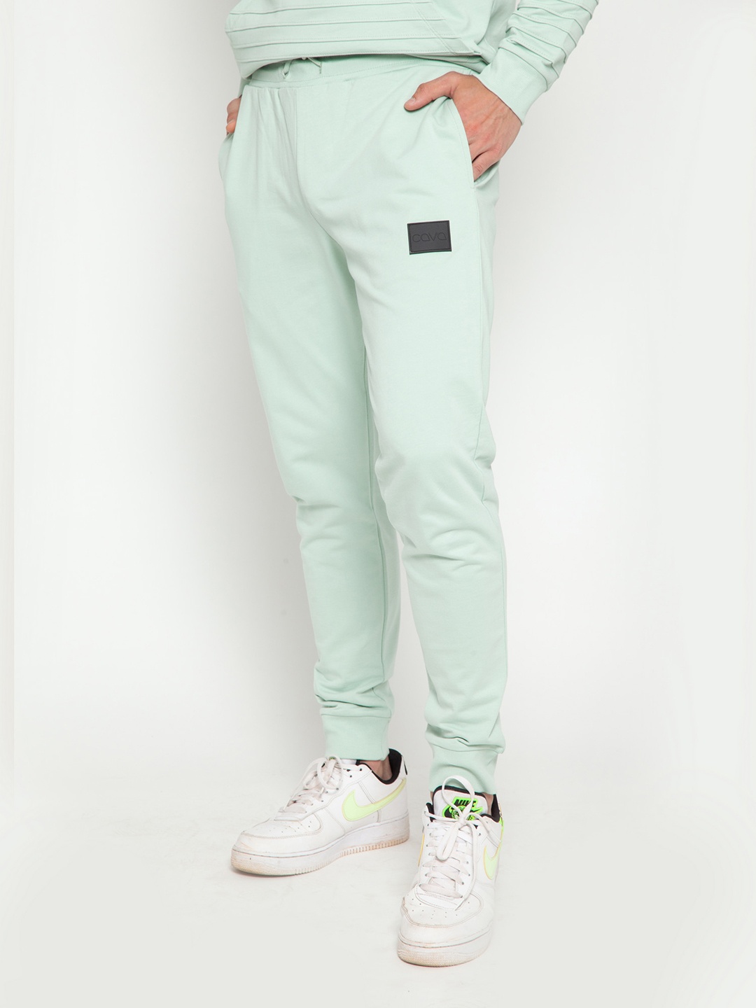 

CAVA Men Mid-Rise Cotton Slim Fit Joggers, Green
