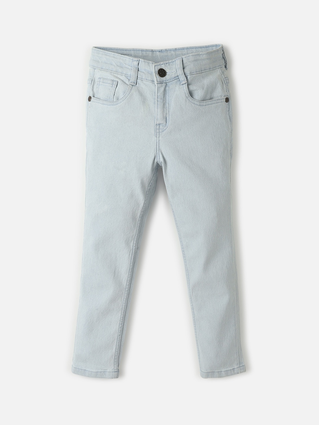 

UrbanMark Boys Mid-Raise Clean Look Slim Fit Jeans, Blue