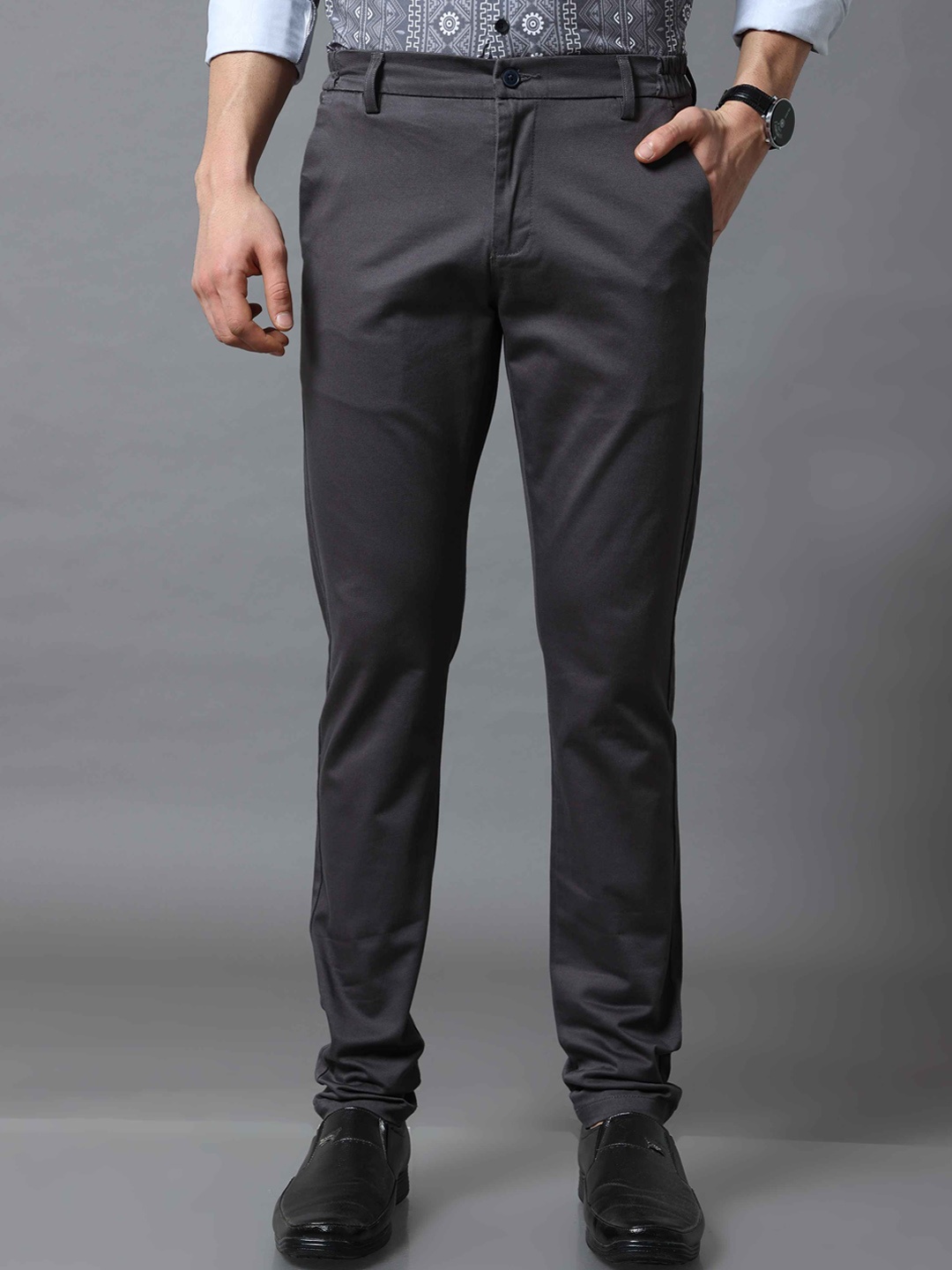 

Tailoraedge Men Tailored Trousers, Grey