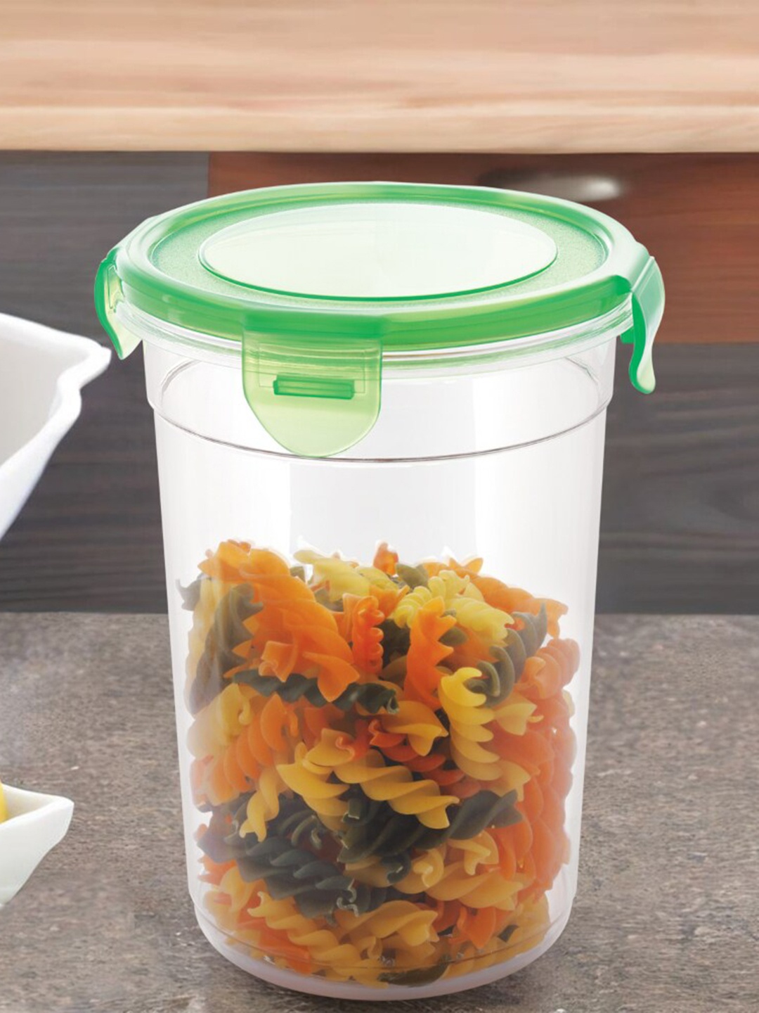 

HAZEL Transparent & Green Air Tight Container with Leakproof Lid