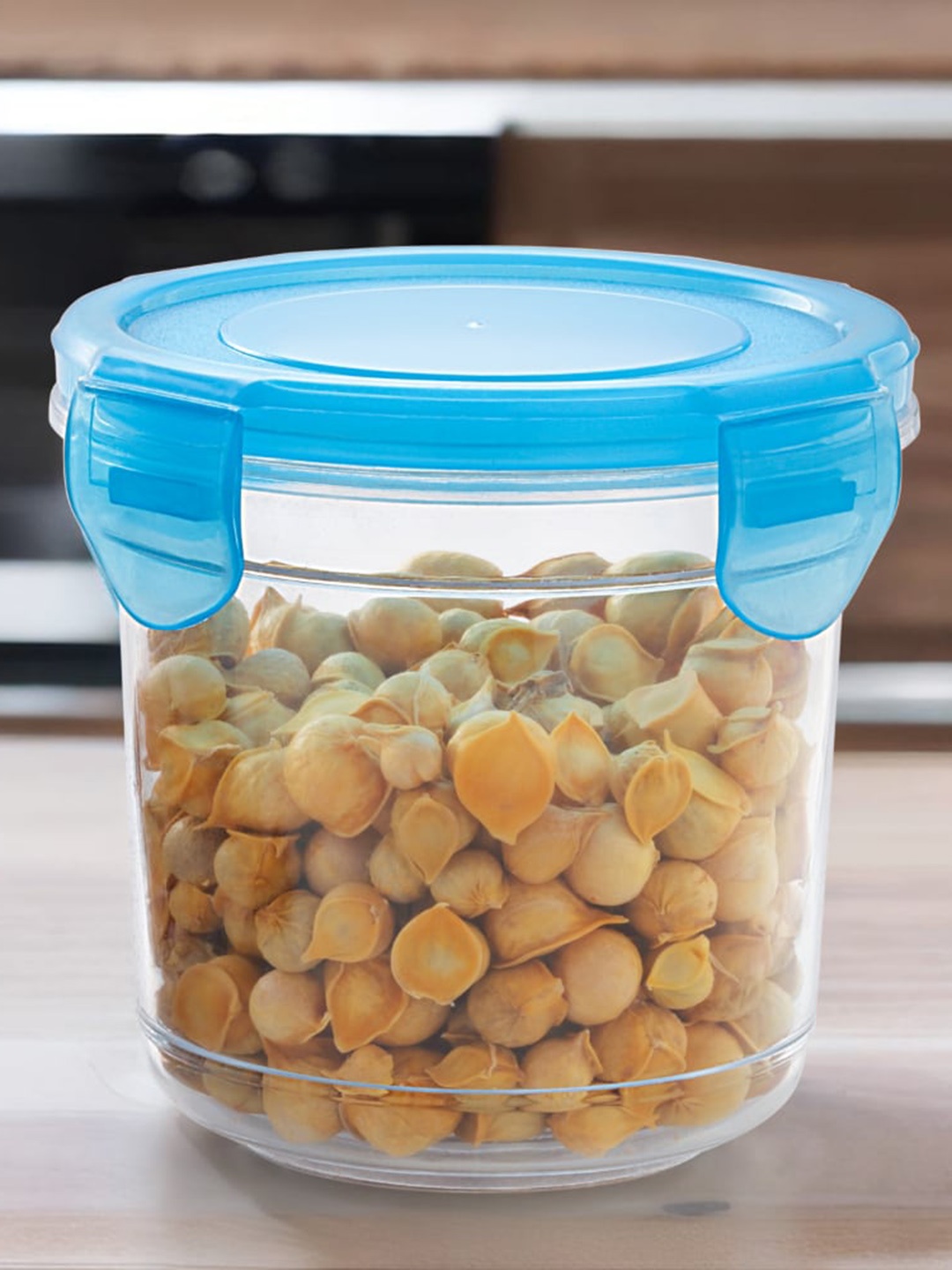 

HAZEL Transparent & Blue Air Tight Container with Leakproof Lid