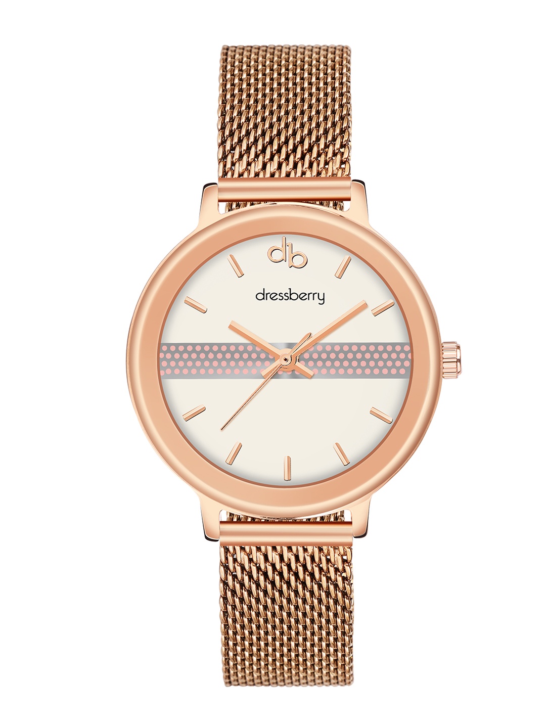 

DressBerry Women White Dial Stainless Steel Straps Analogue Watch-DB-015-White