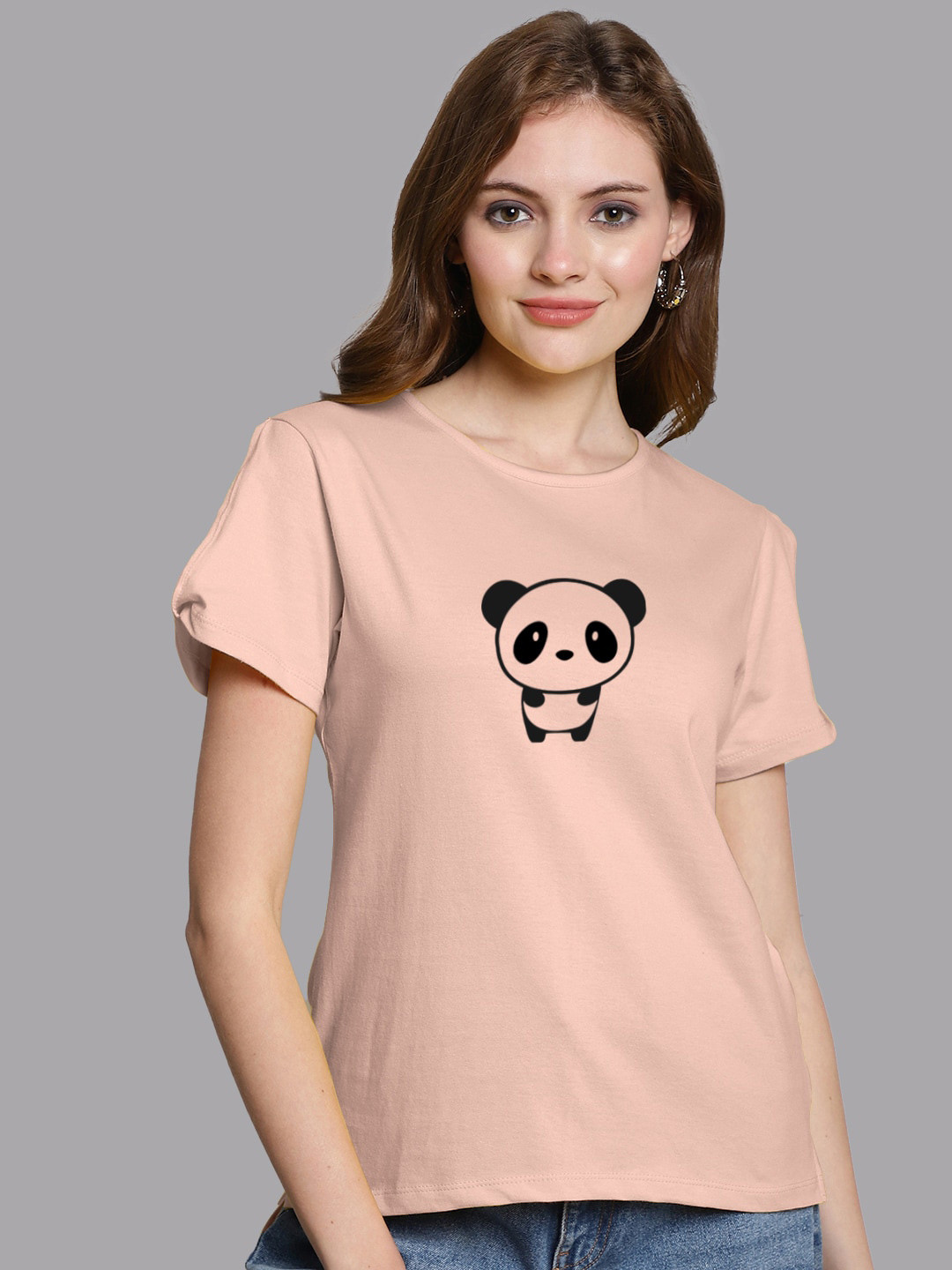

FBAR Graphic Printed High Low Pure Cotton Top, Coral