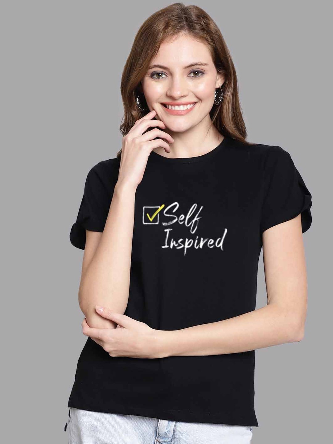 

FBAR Graphic Printed Pure Cotton Top, Black