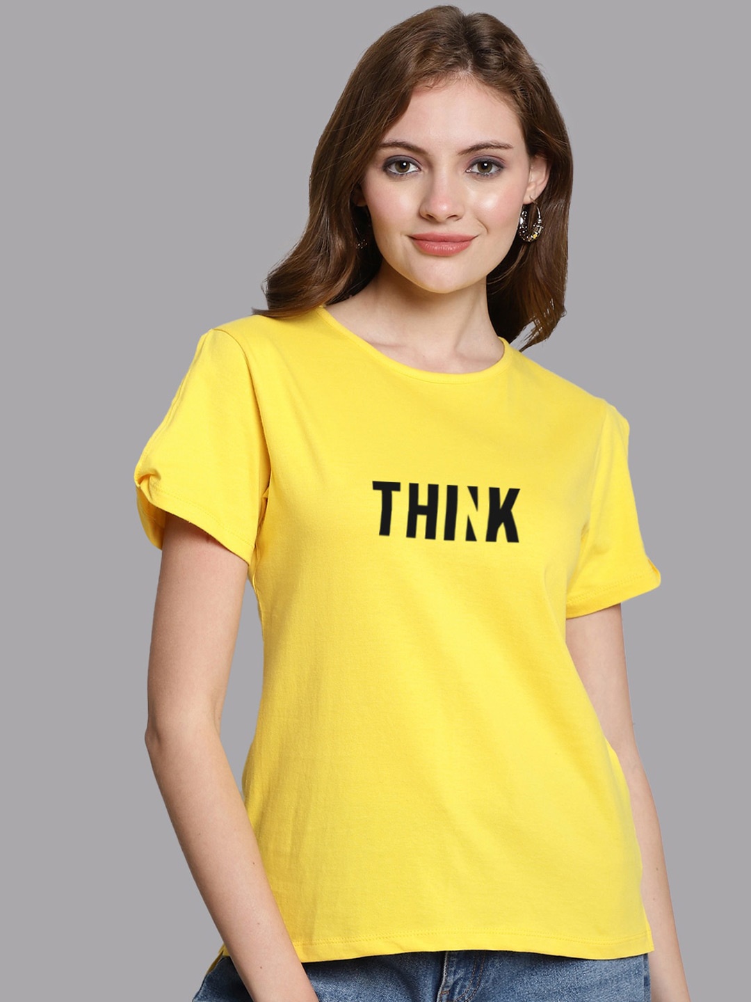 

FBAR Print High Low Cotton Top, Yellow