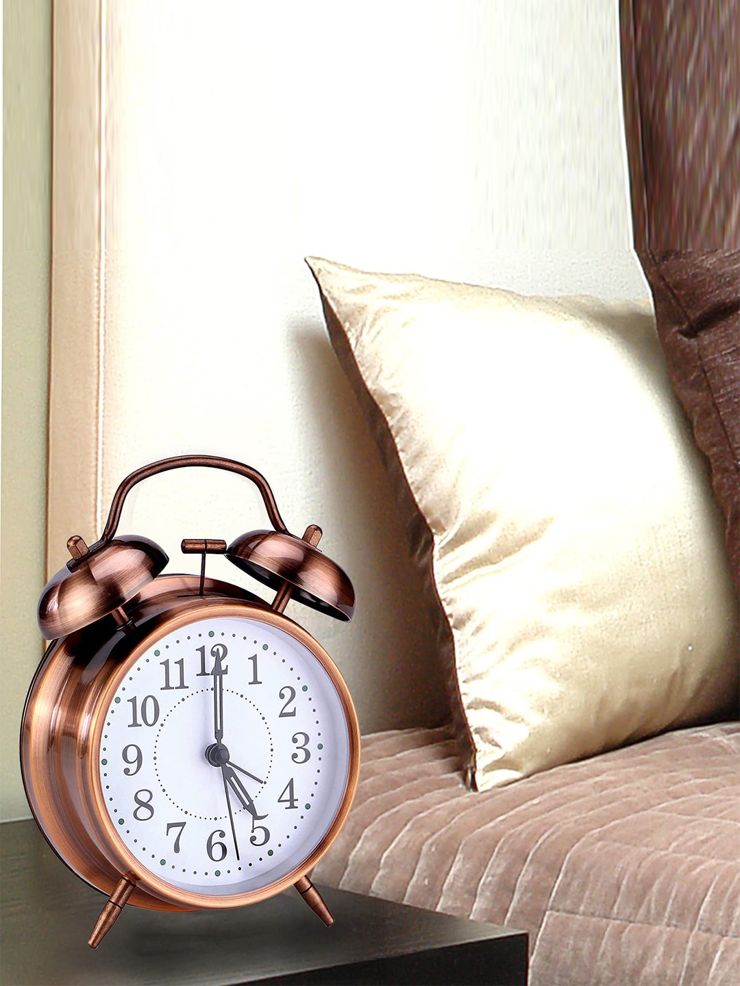 

Kuber Industries Copper-Toned & White Vintage Alarm Clock