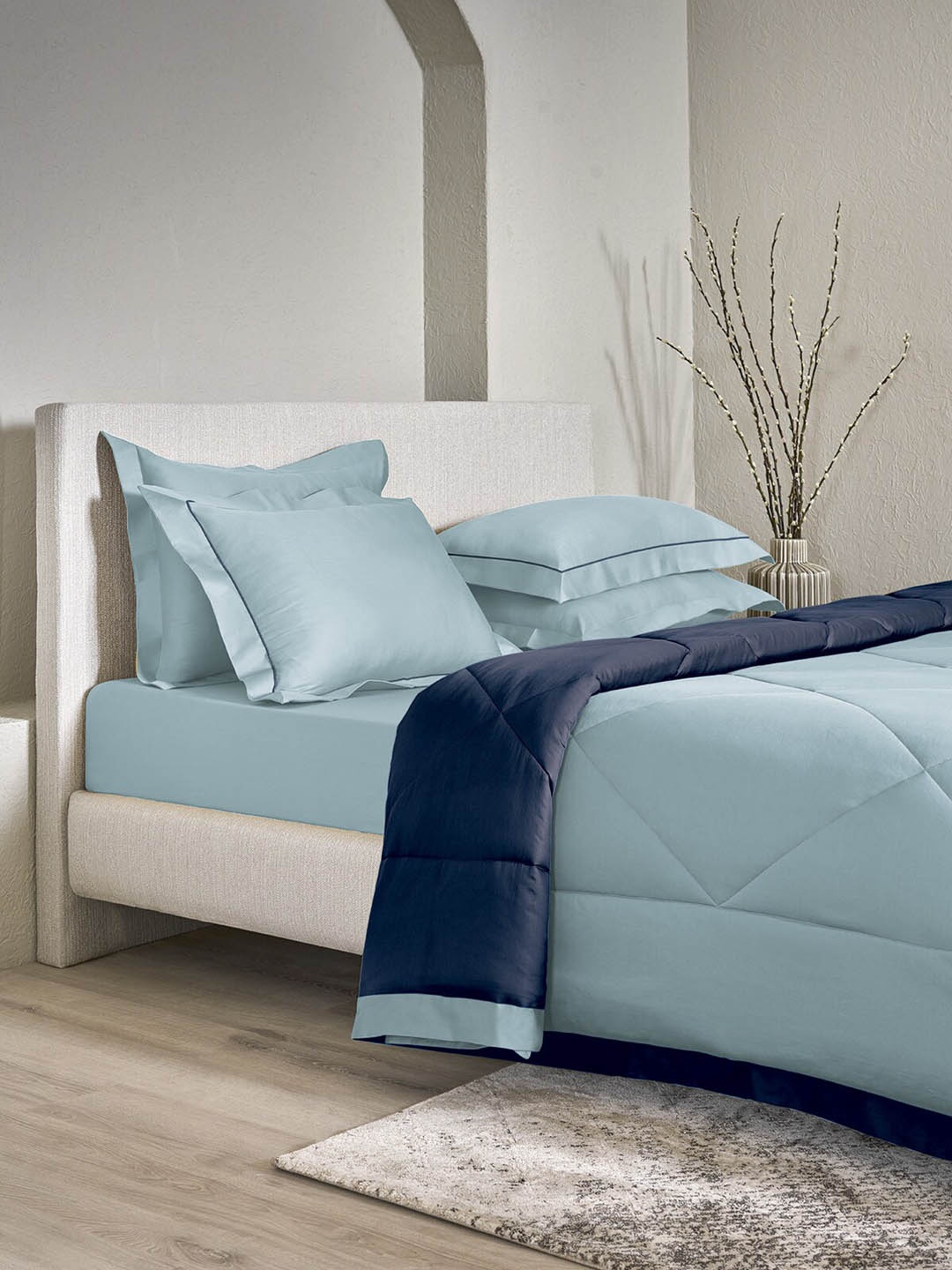 

DDecor Blue Double King Cotton Bedding Set