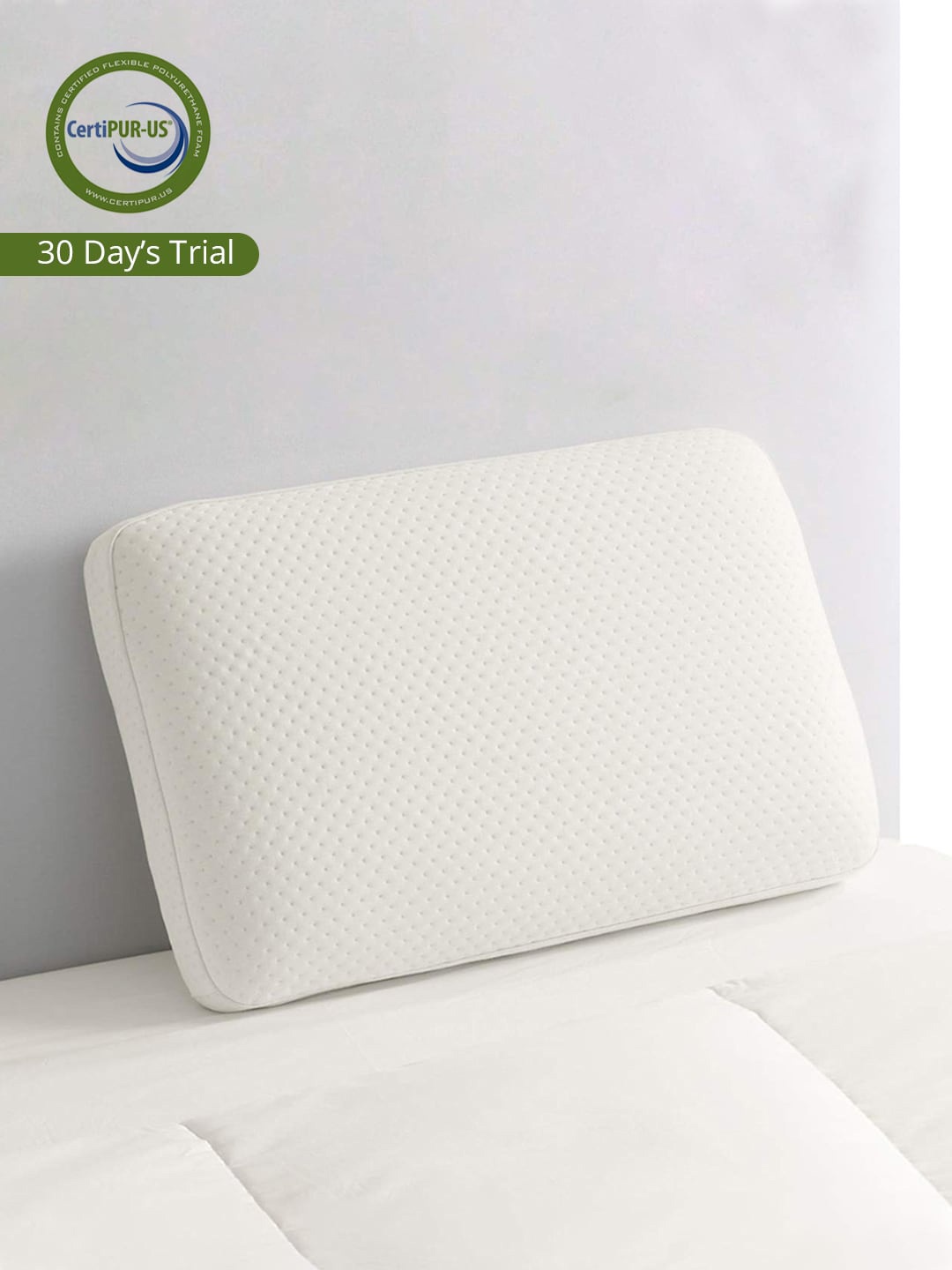 

Cloth Fusion Orthopedic Memory Foam Sleep Pillow With Pillow Cover, White