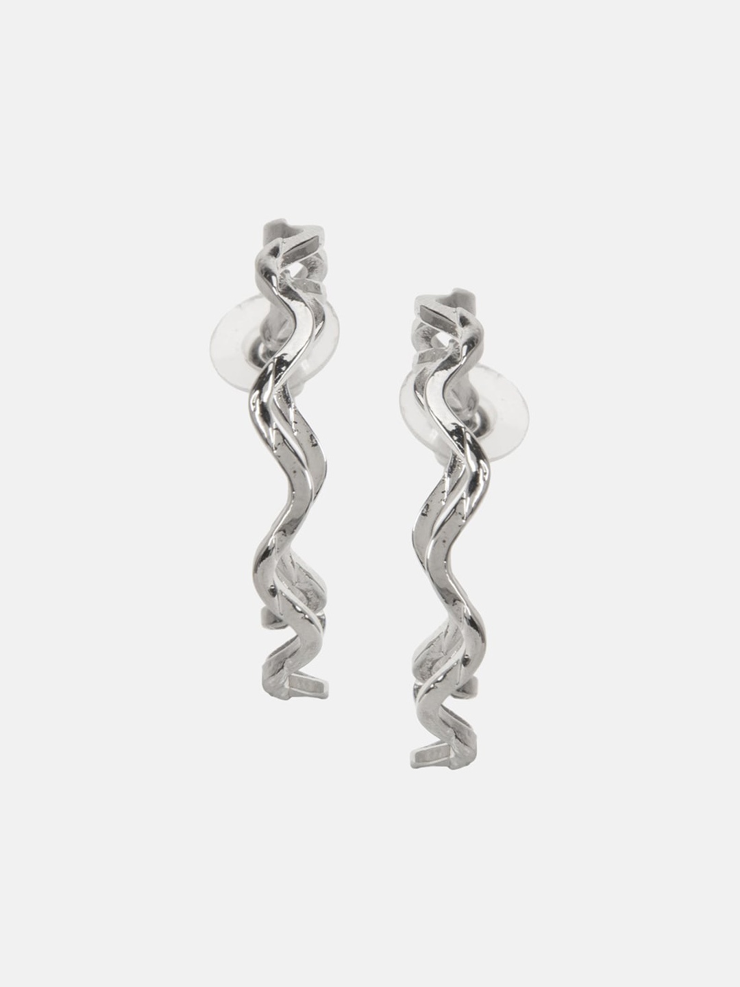 

Kazo Classic Half Hoop Earrings, Silver