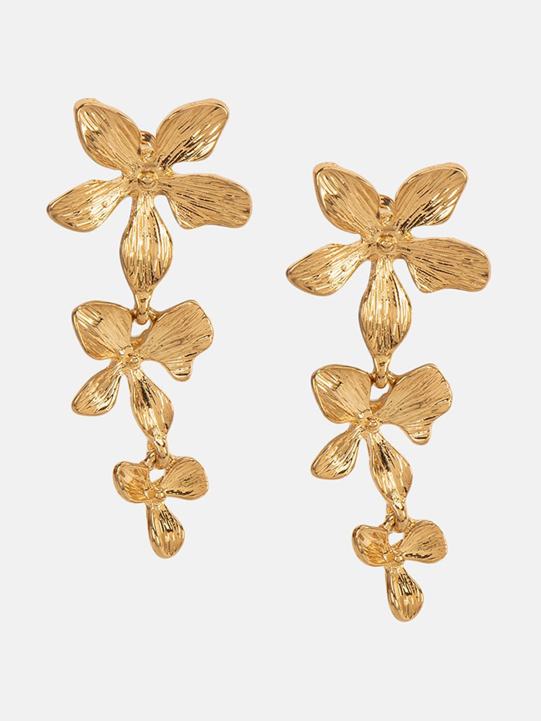 

Kazo Floral Drop Earrings, Gold