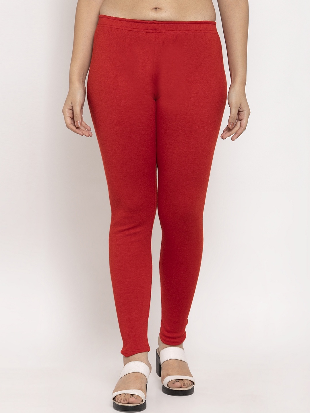 

Trend Level Woolen Ankle Length Leggings, Red