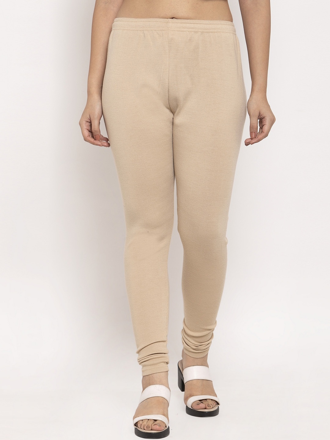 

Trend Level Woolen Churidar Length Leggings, Beige