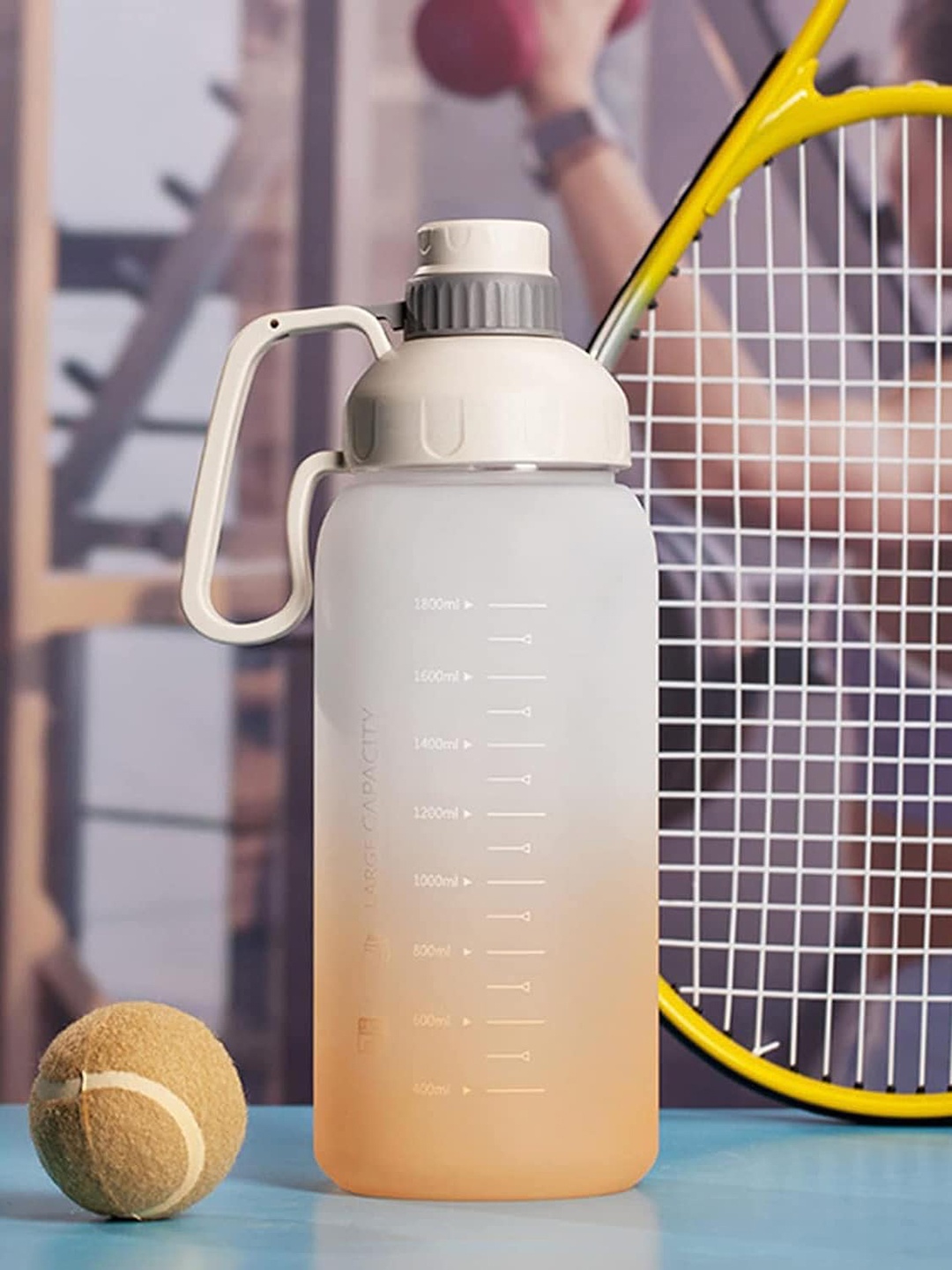 

HOUSE OF QUIRK Orange BPA Free Leak Proof Sports Water Bottle 1.8L