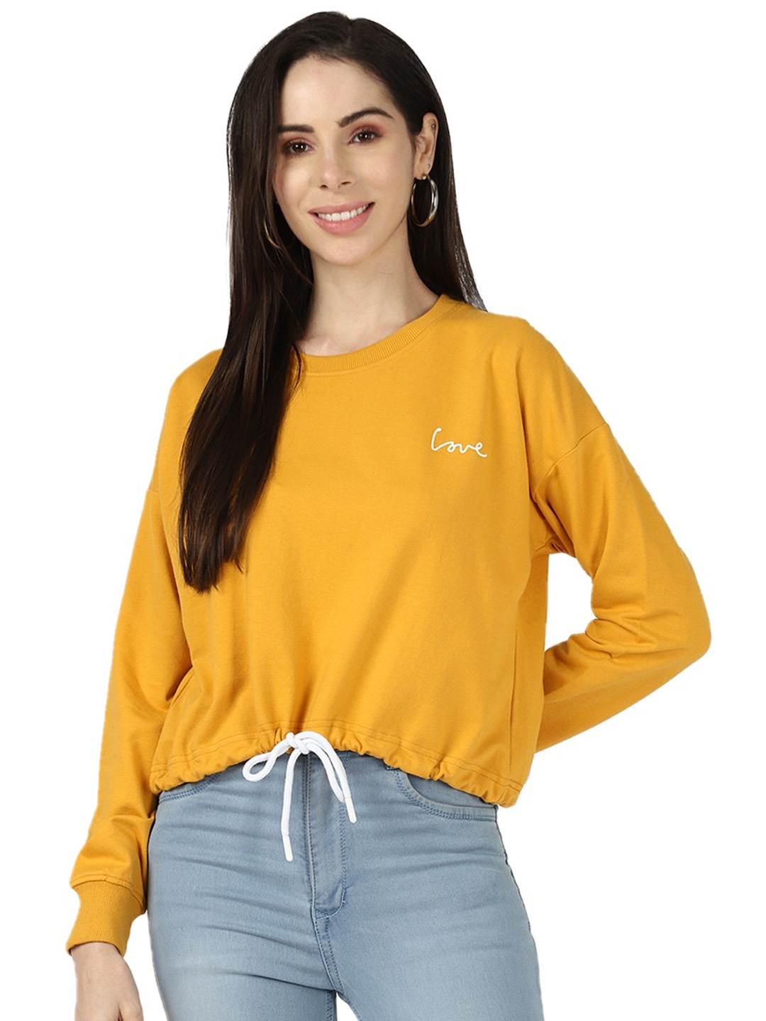 

UrbanMark Women Mustard Sweatshirt