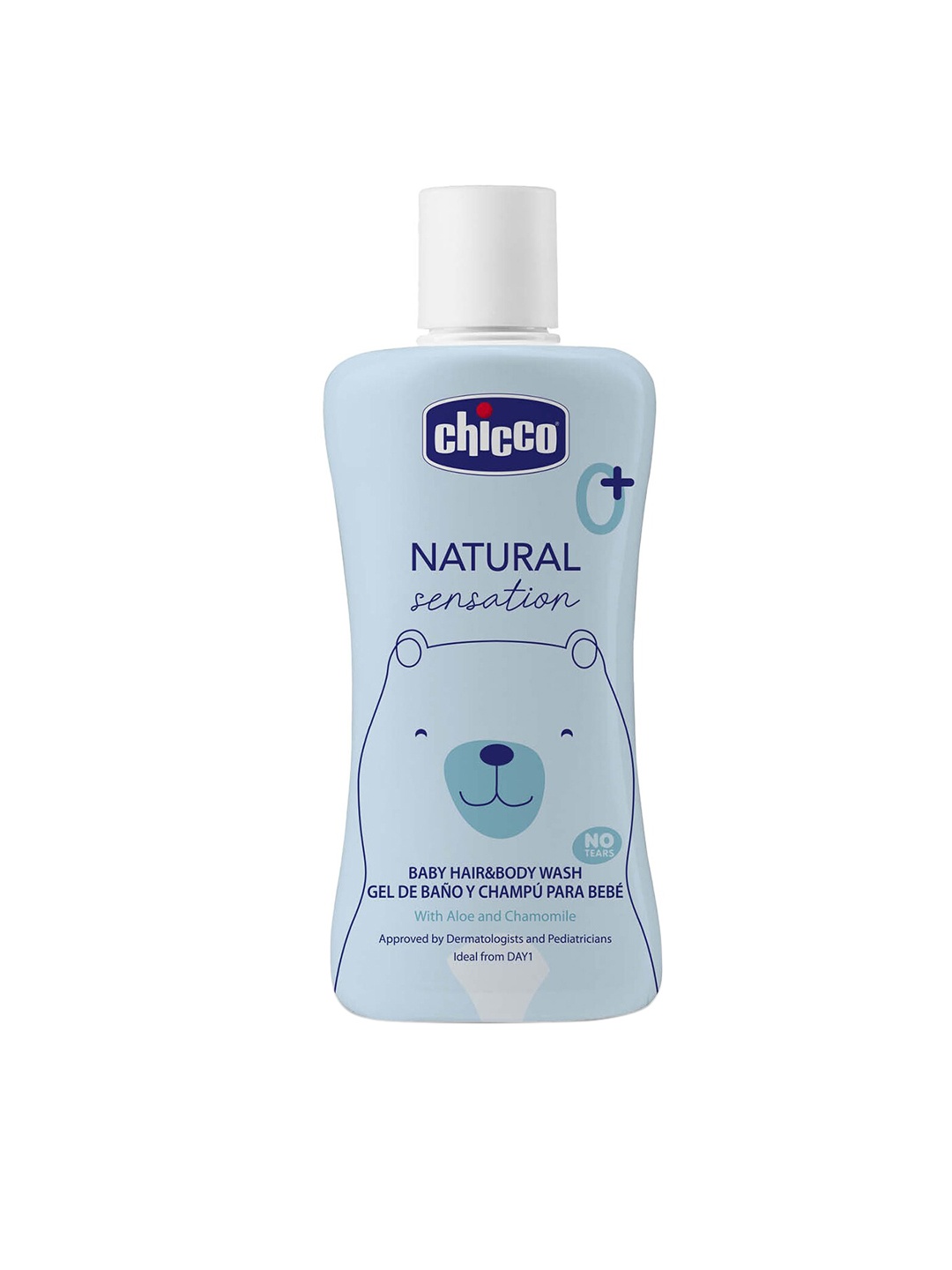 

Chicco Kids Natural Sensation Hair & Body Wash with Aloe & Chamomile - 200 ml, Blue