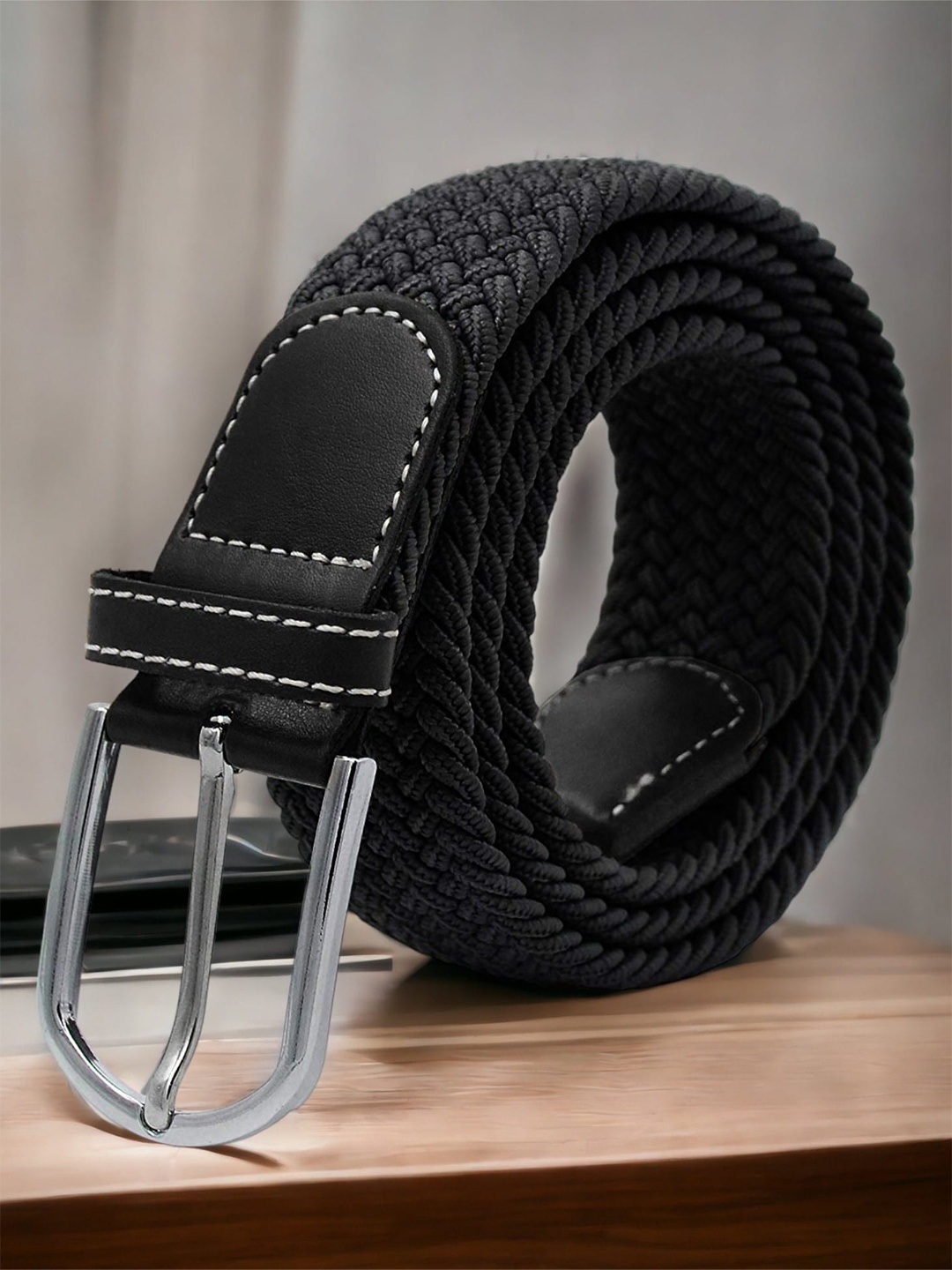 

ZORO Women Black Textured Belt