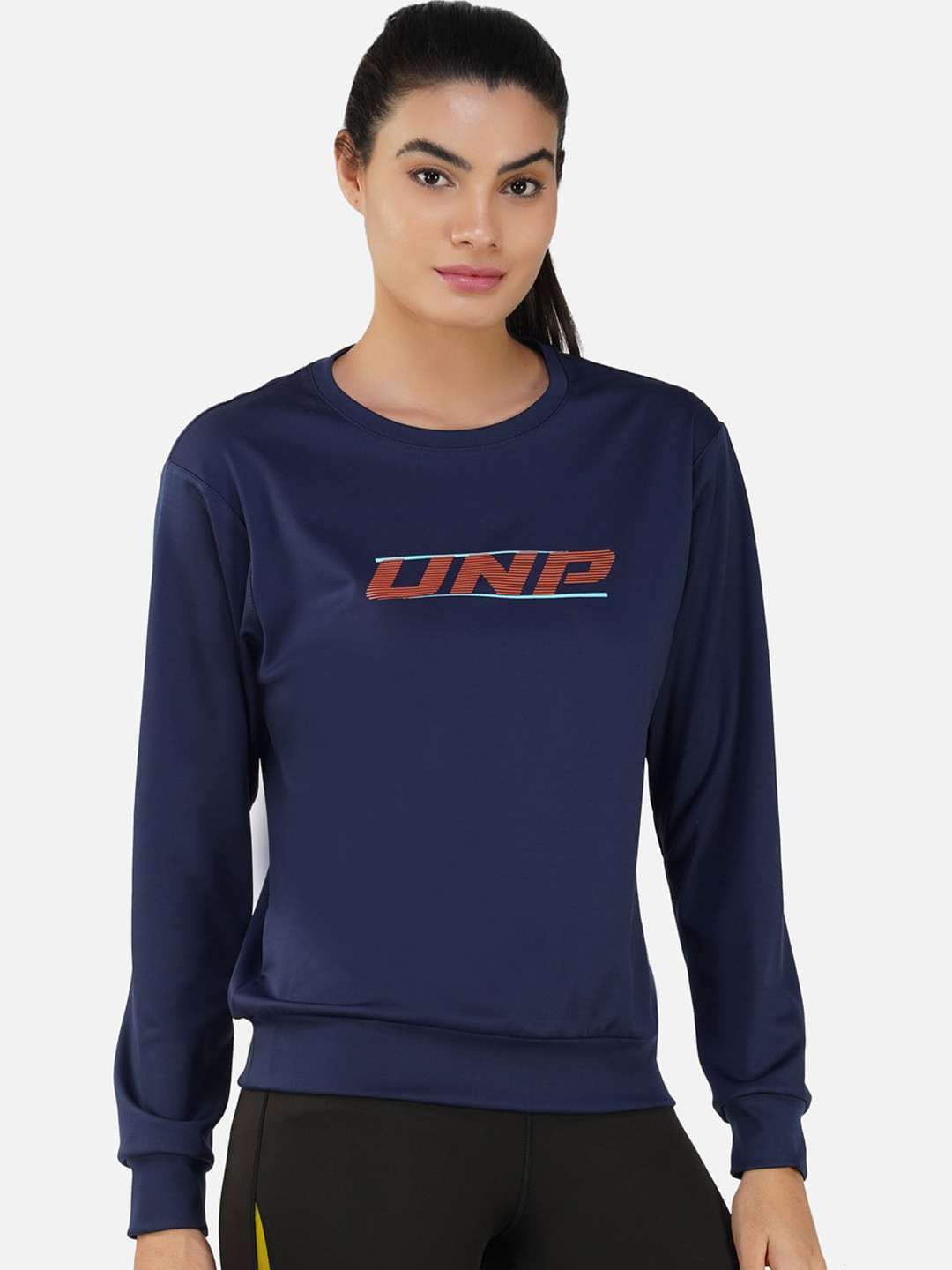

UNPAR Typography Printed Cotton Pullover, Navy blue