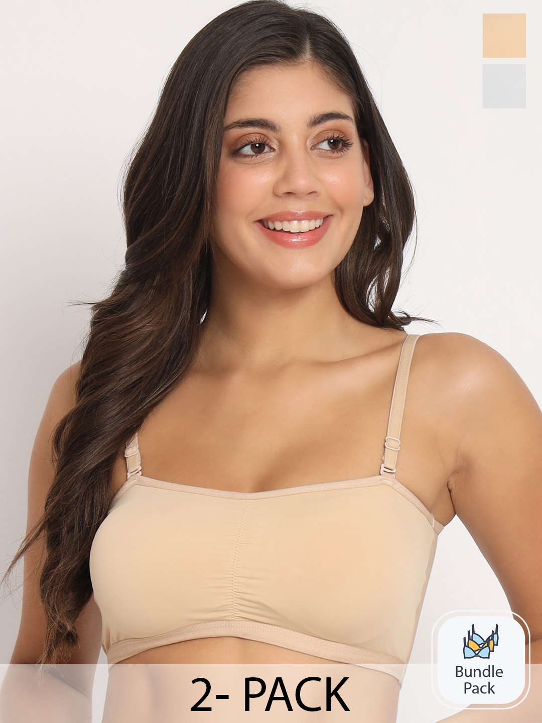 

Docare Pack Of 2 Full Coverage Lightly T-shirt Bras With All Day Comfort, Beige