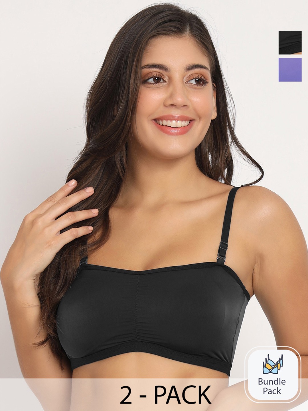 

Docare Pack Of 2 Full Coverage Lightly T-shirt Bras With All Day Comfort, Purple
