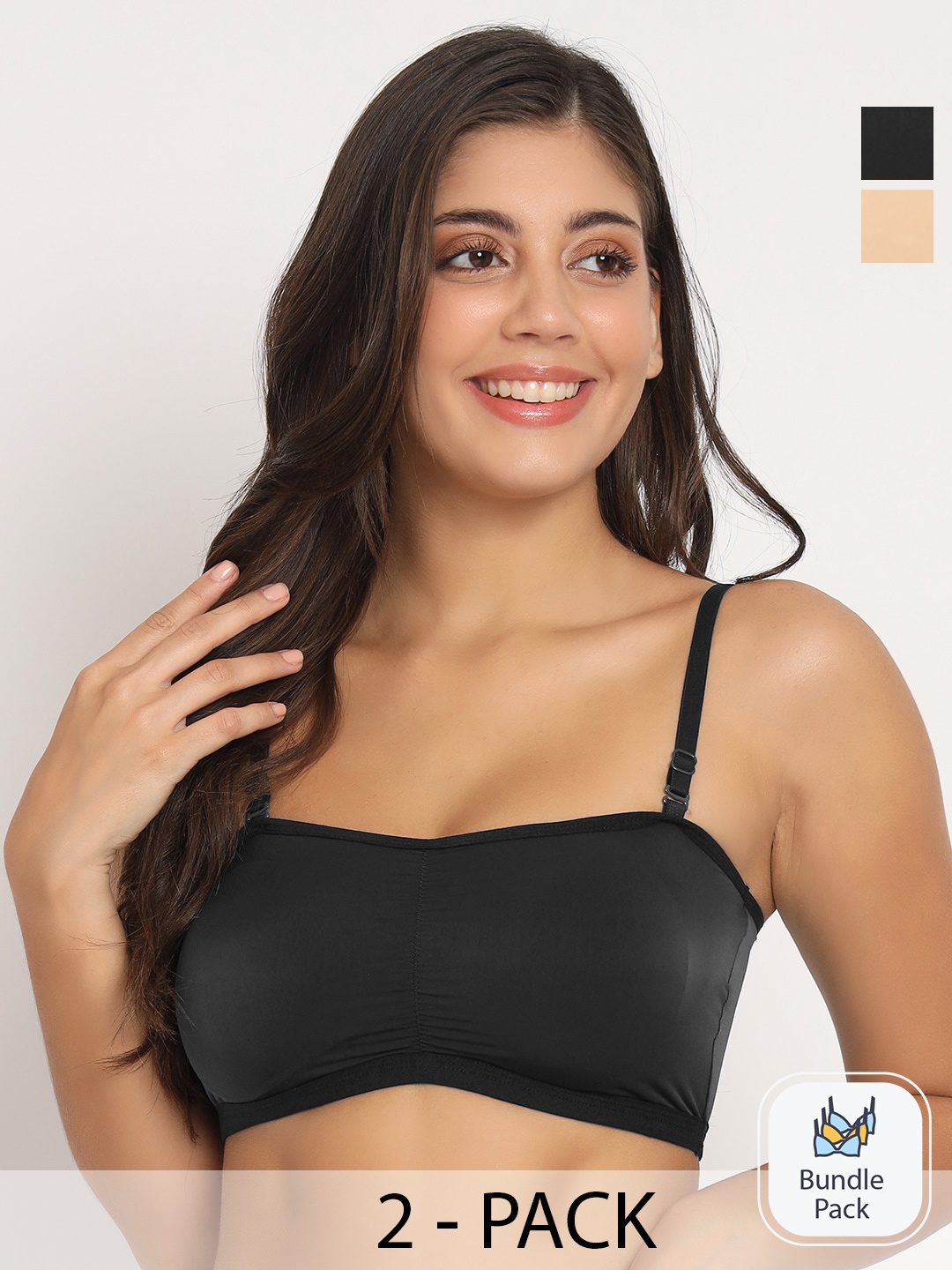 

Docare Pack Of 2 Full Coverage Lightly T-shirt Bras With All Day Comfort, Beige