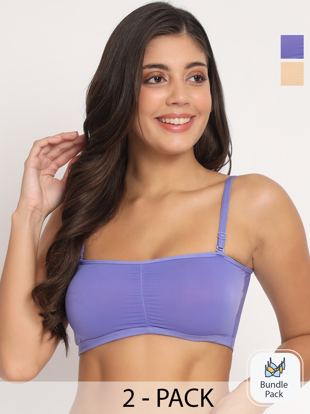 

Docare Pack Of 2 Full Coverage Lightly T-shirt Bras With All Day Comfort, Purple