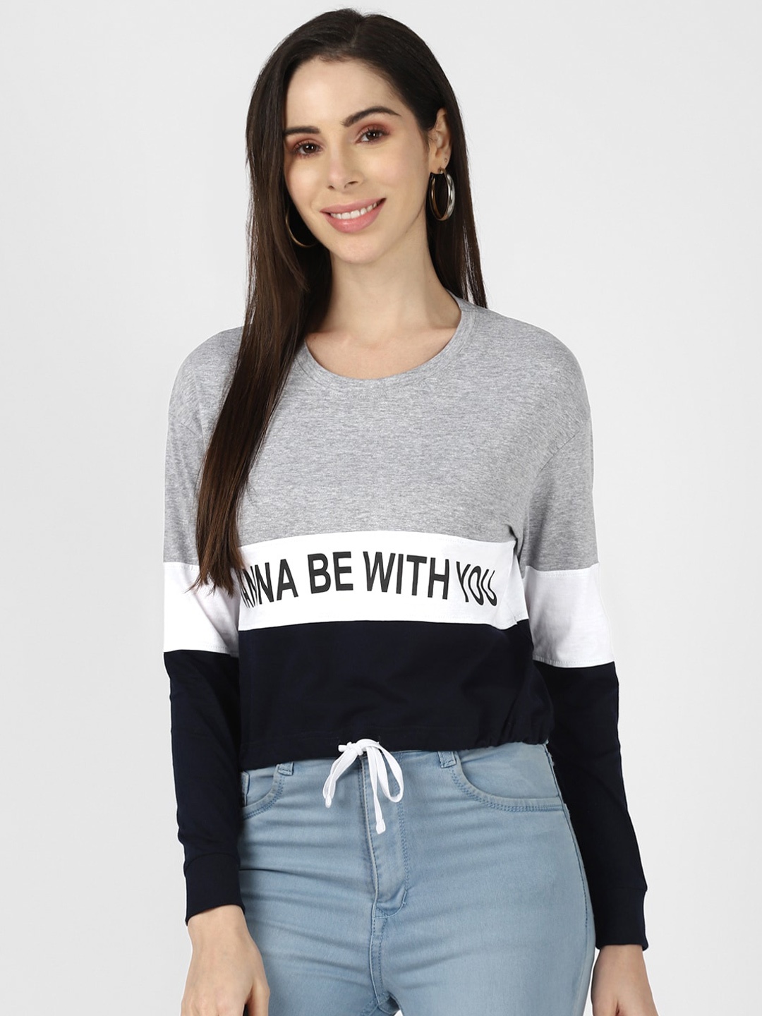 

UrbanMark Typography Printed Pure Cotton T-shirt, Navy blue