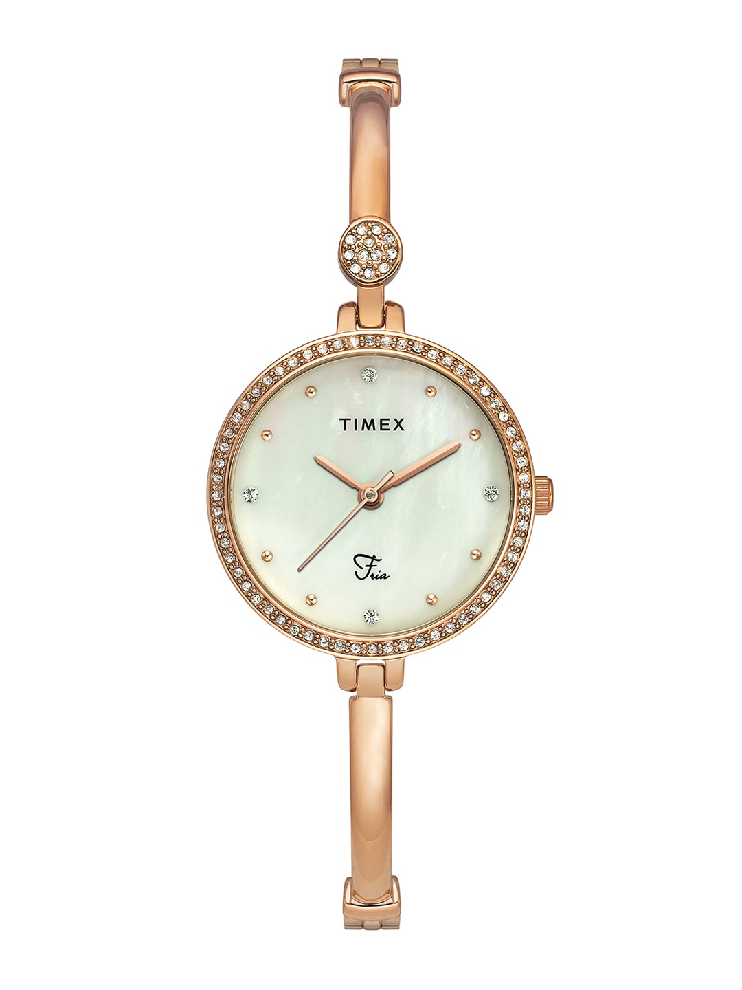 

Timex Women Stainless Steel Bracelet Style Straps Analogue Watch TWEL18402, Off white