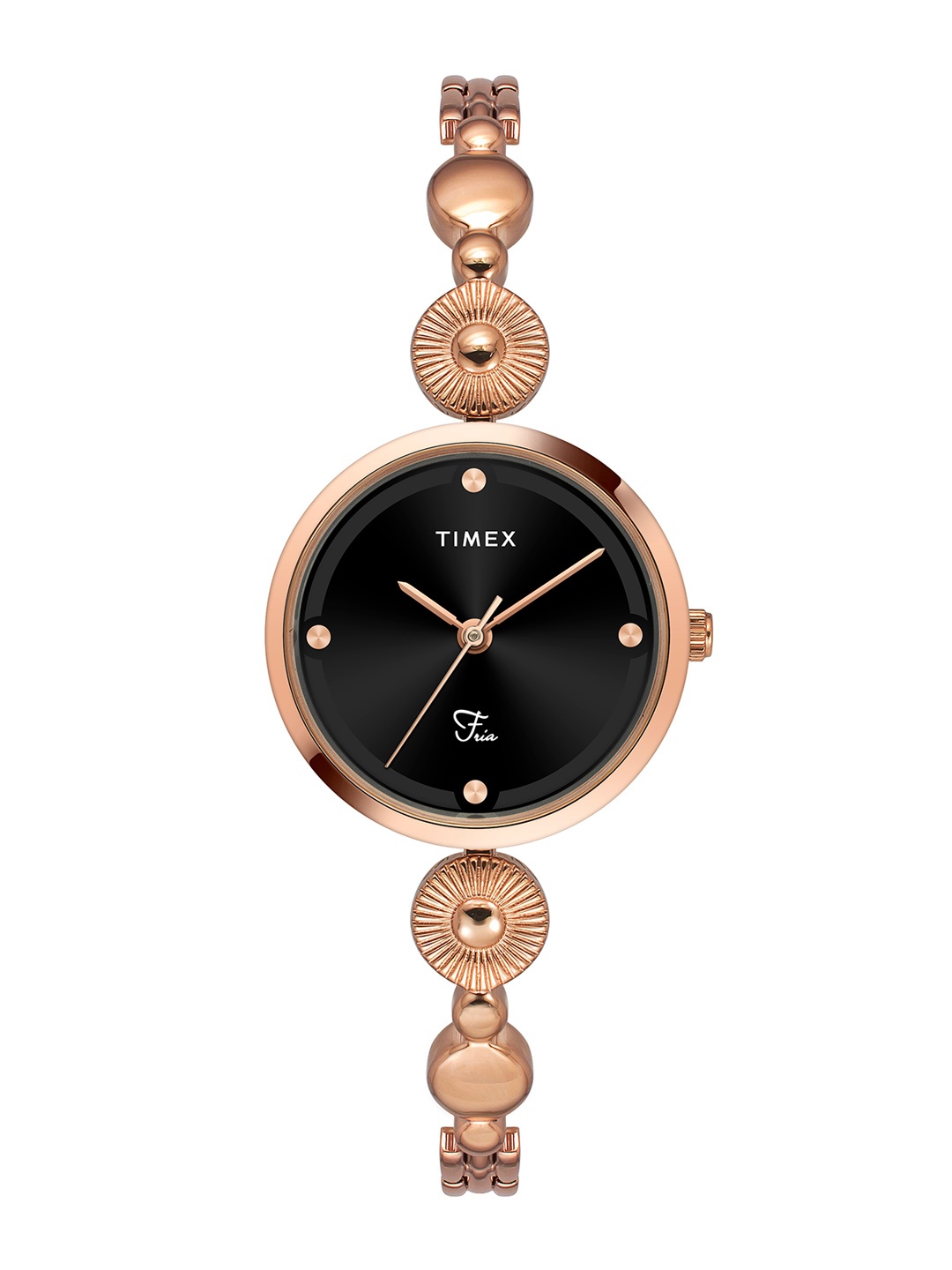 

Timex Women Stainless Steel Bracelet Style Straps Analogue Watch TWEL18203, Black