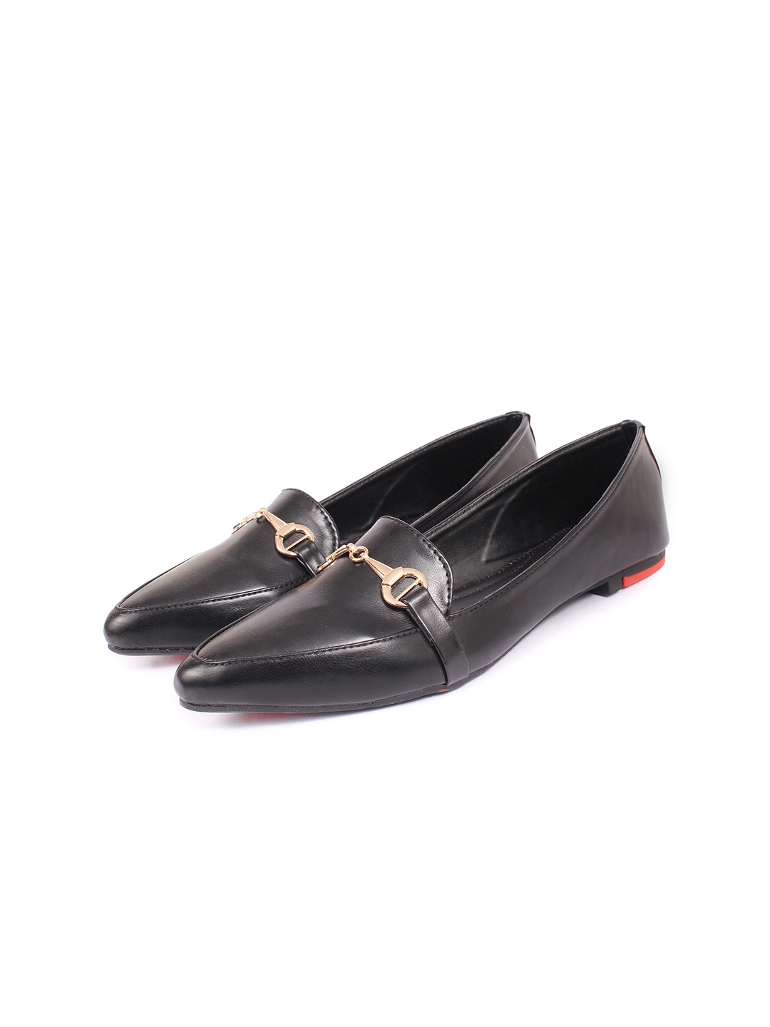 

WZAYA Embellished Pointed Toe Ballerinas, Black