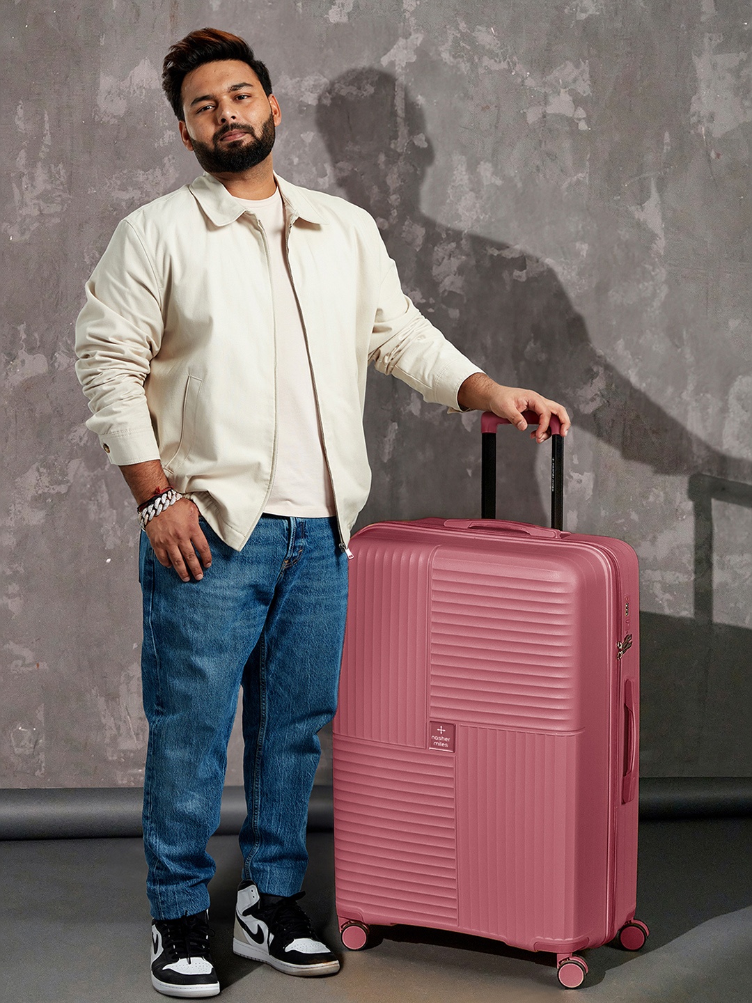 

Nasher Miles Hard-Sided Medium Trolley Bag, Rose gold