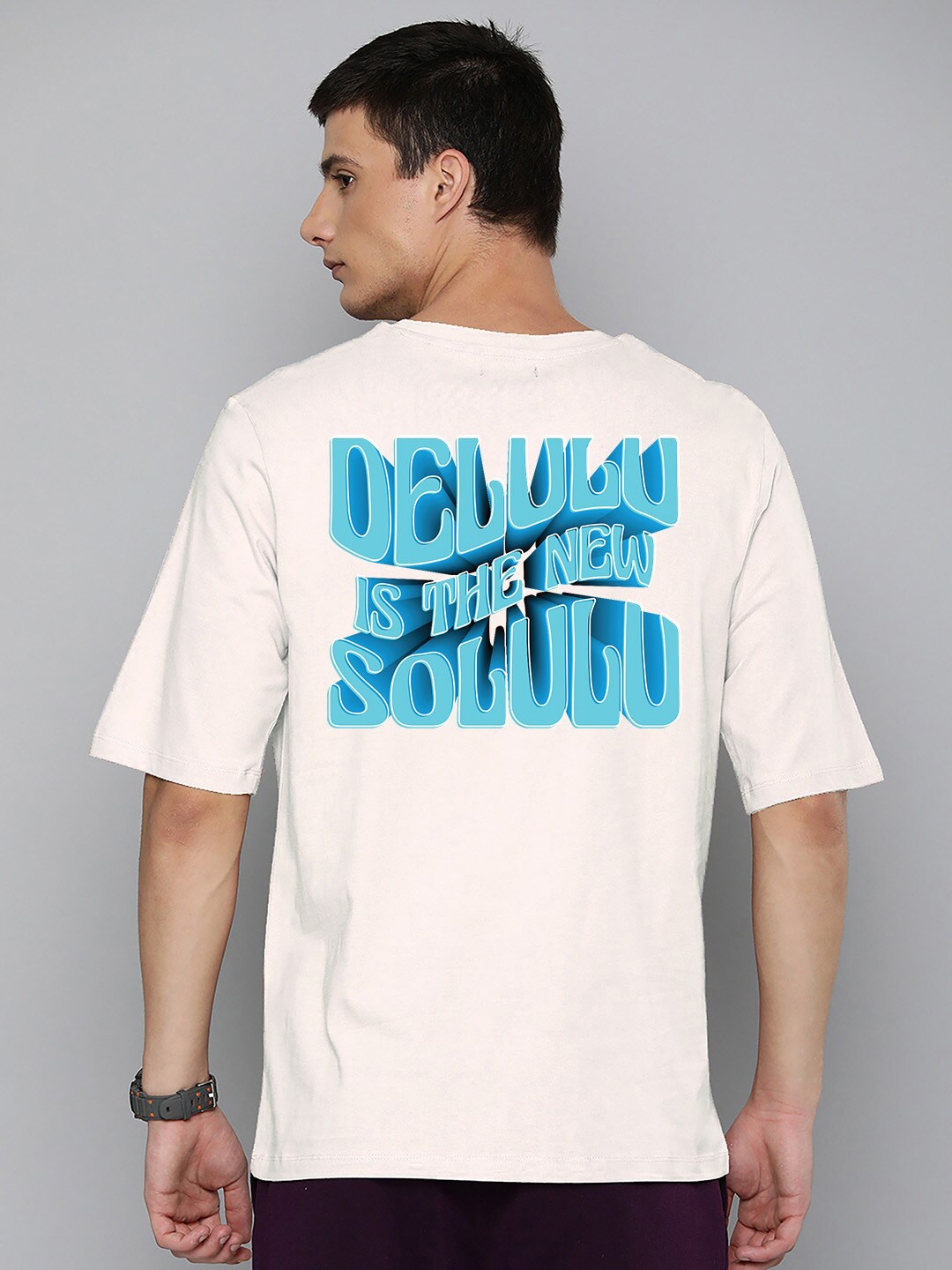 

Harvard Typography Printed Drop-Shoulder Cotton Oversized T-shirt, Off white