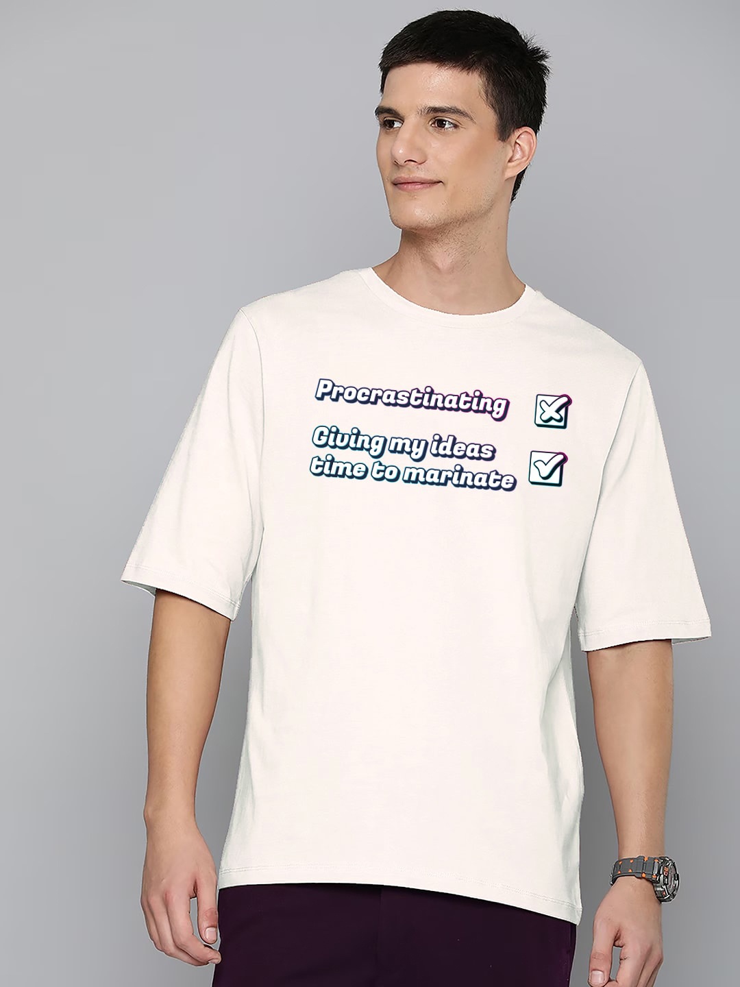 

Harvard Off White Typography Printed Cotton Oversized T-shirt
